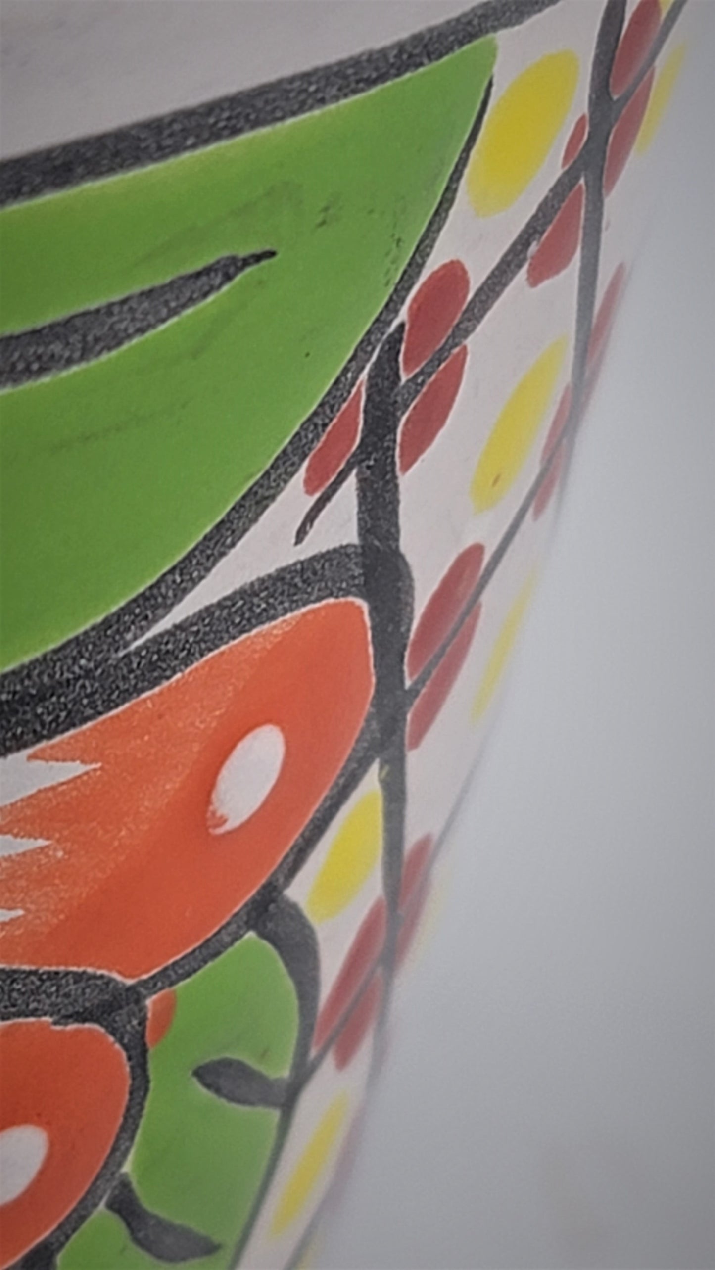 Hand-Painted Small Talavera Planter – Bright Orange Rim & Floral Art