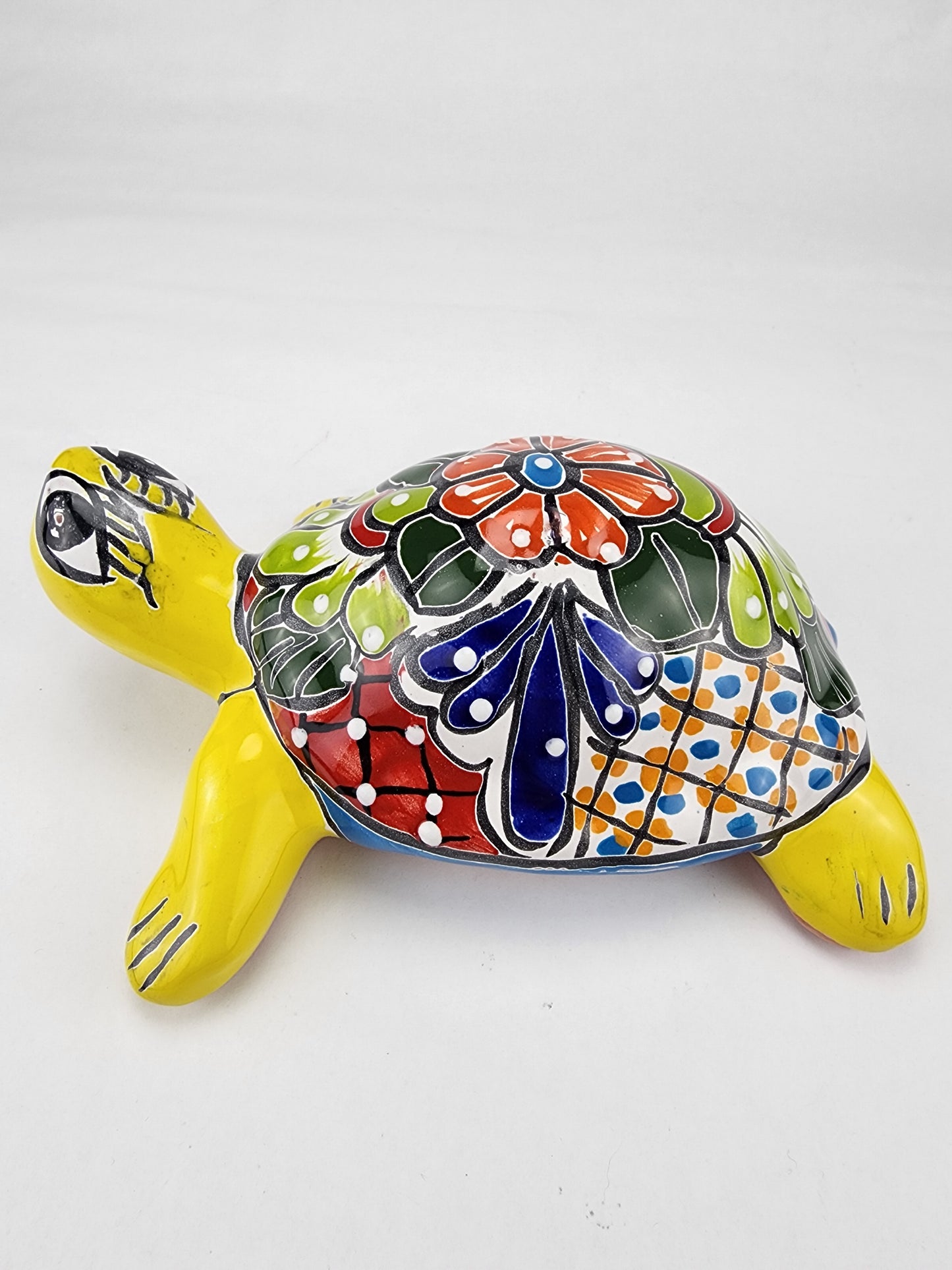 Handcrafted Ceramic Turtle - Bold, Weather-Resistant Decor