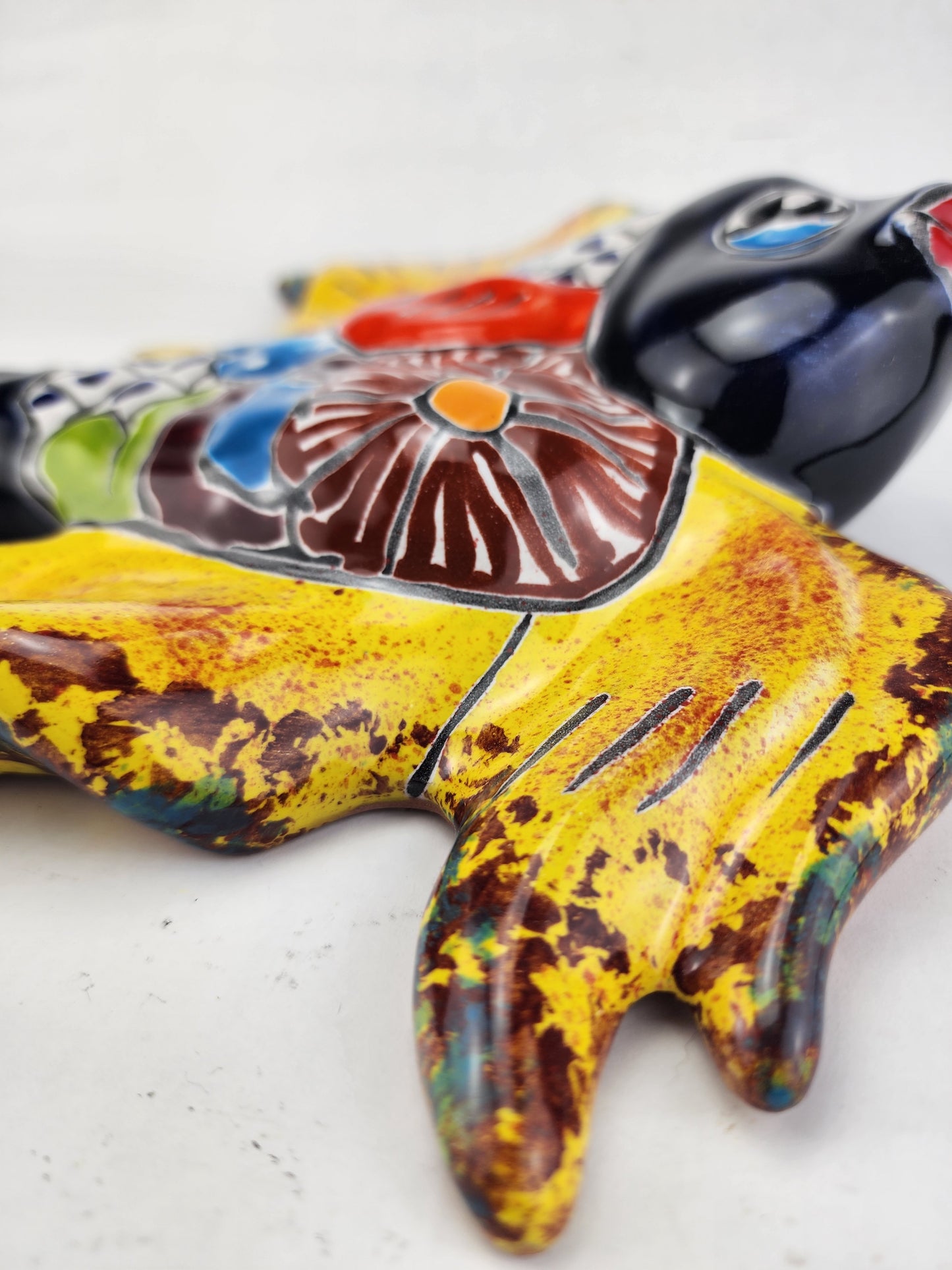 Talavera-Inspired Ceramic Fish - Mexican Hand-Painted Art