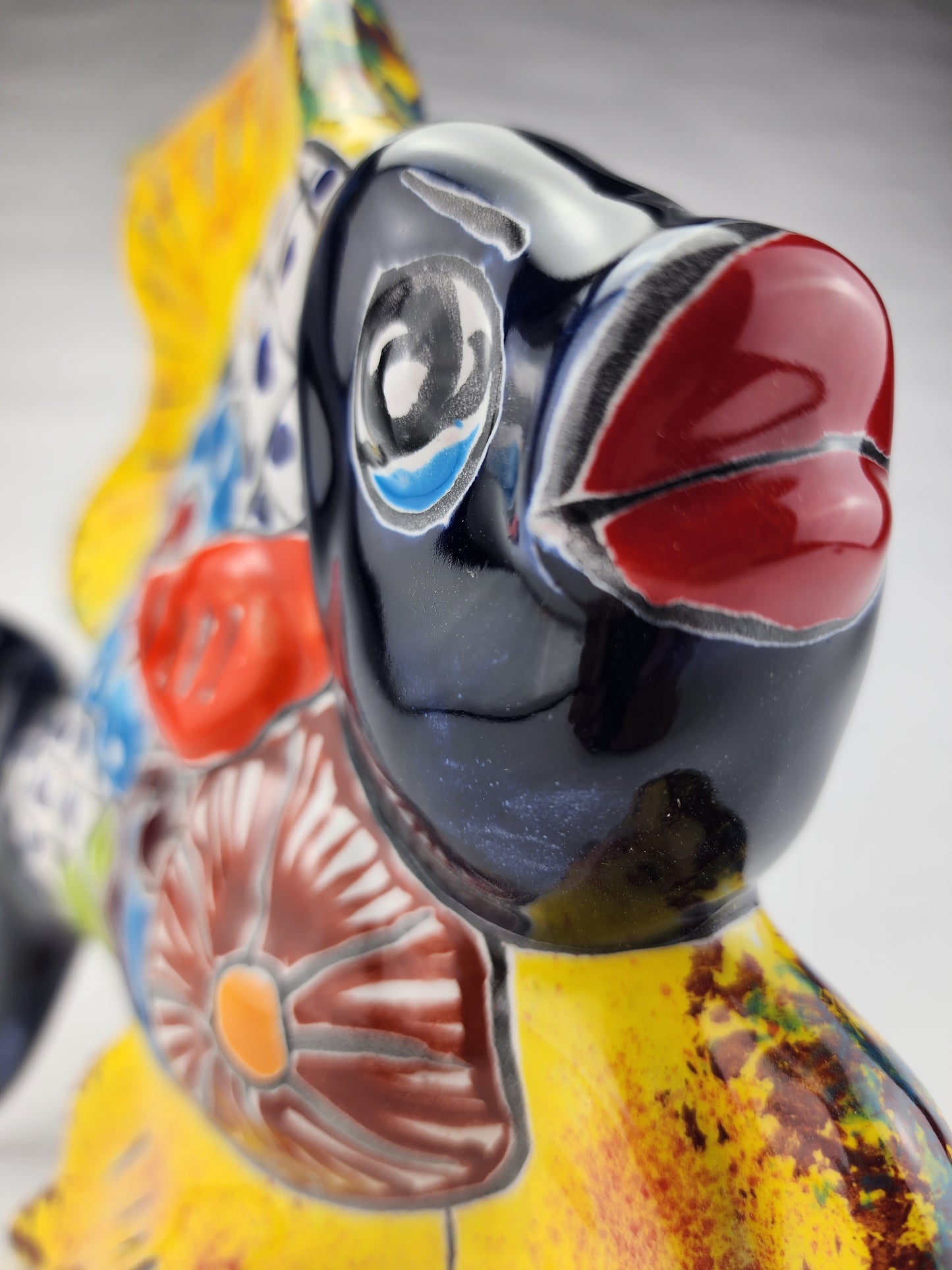 Talavera-Inspired Ceramic Fish - Mexican Hand-Painted Art