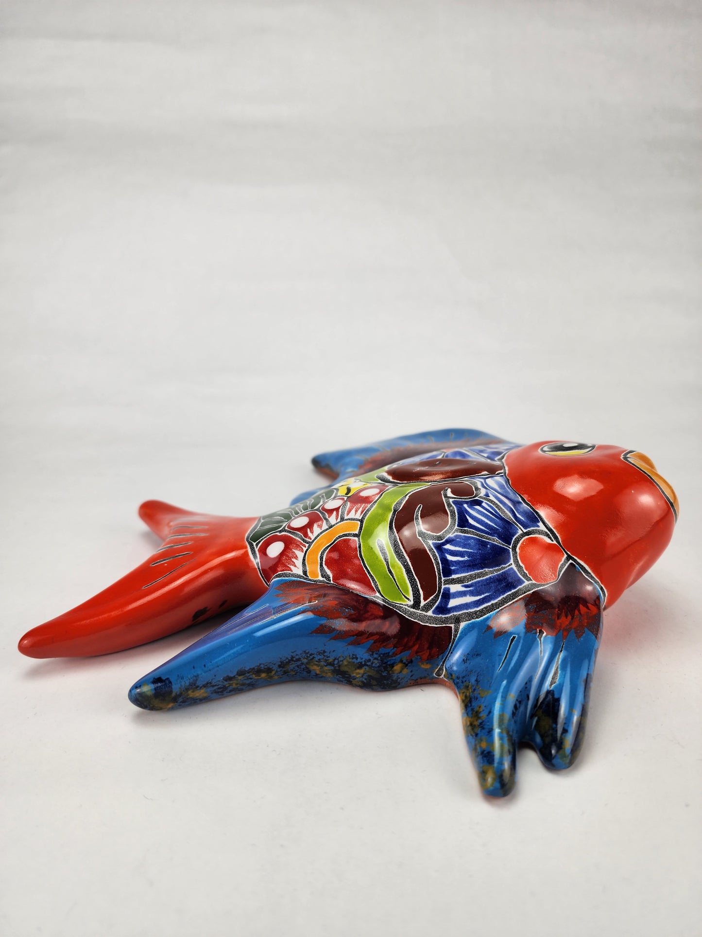Hand-Painted Ceramic Fish - Unique Mexican Folk Art Decor