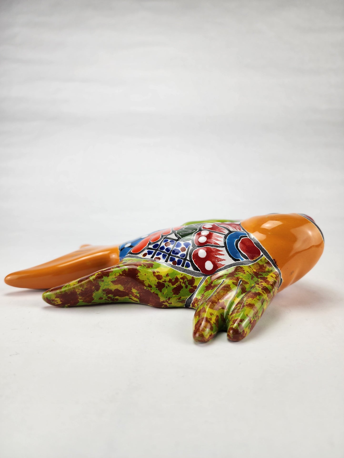 Vibrant Ceramic Fish Sculpture - Hand-Painted Mexican Art