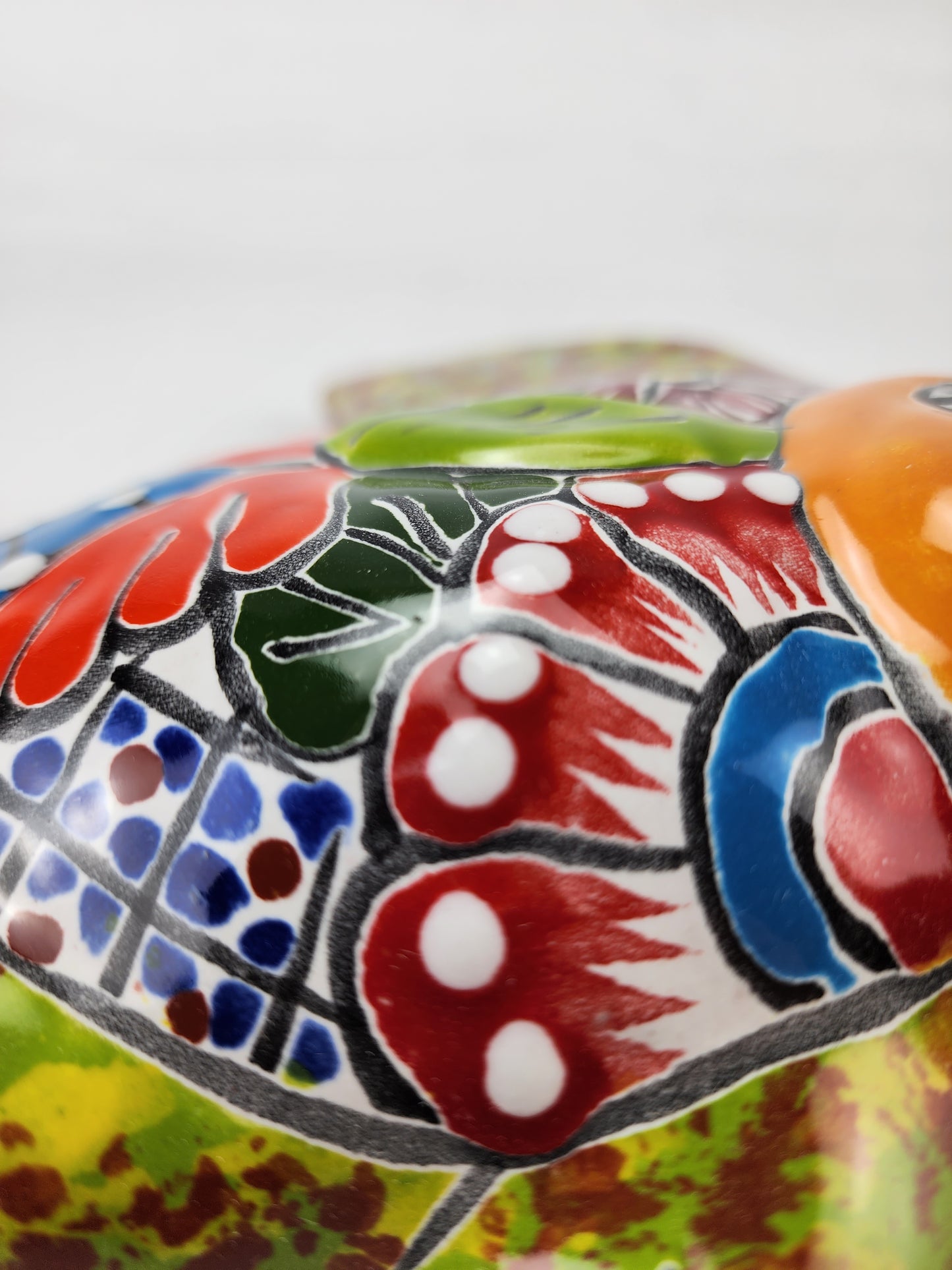 Vibrant Ceramic Fish Sculpture - Hand-Painted Mexican Art