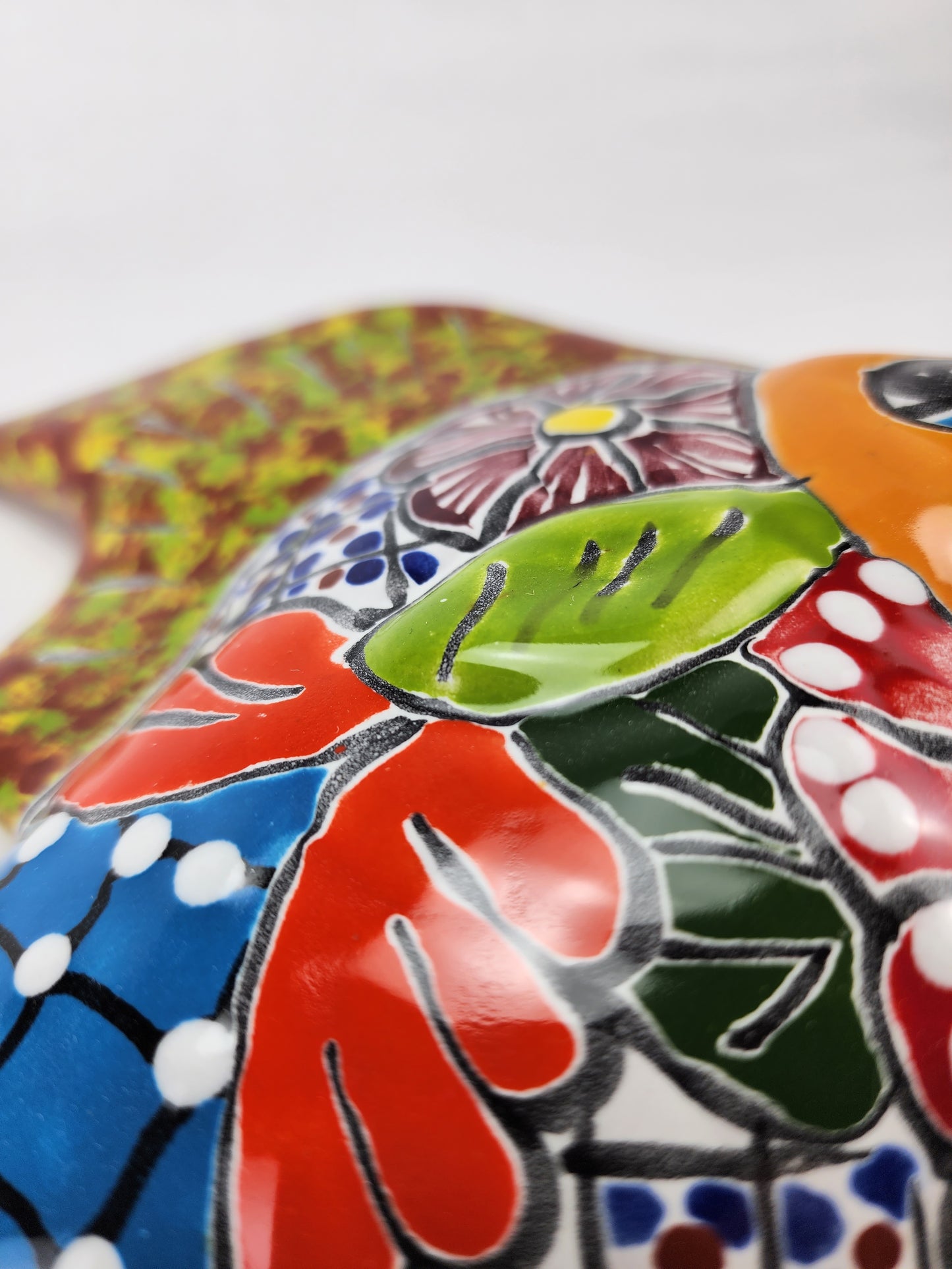 Vibrant Ceramic Fish Sculpture - Hand-Painted Mexican Art