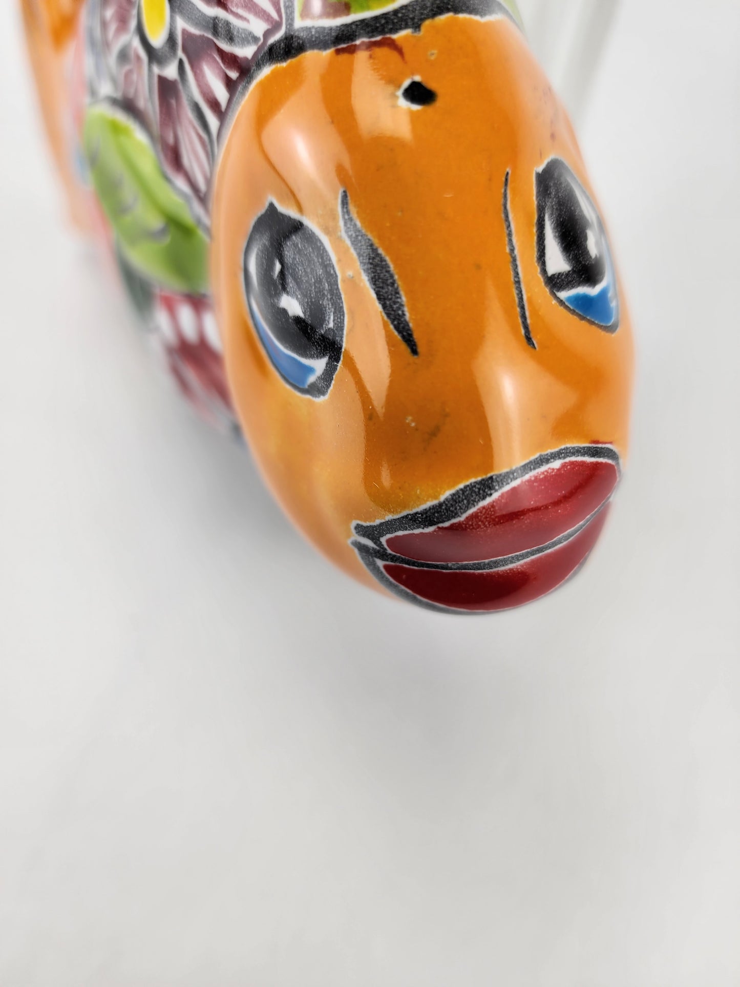 Vibrant Ceramic Fish Sculpture - Hand-Painted Mexican Art