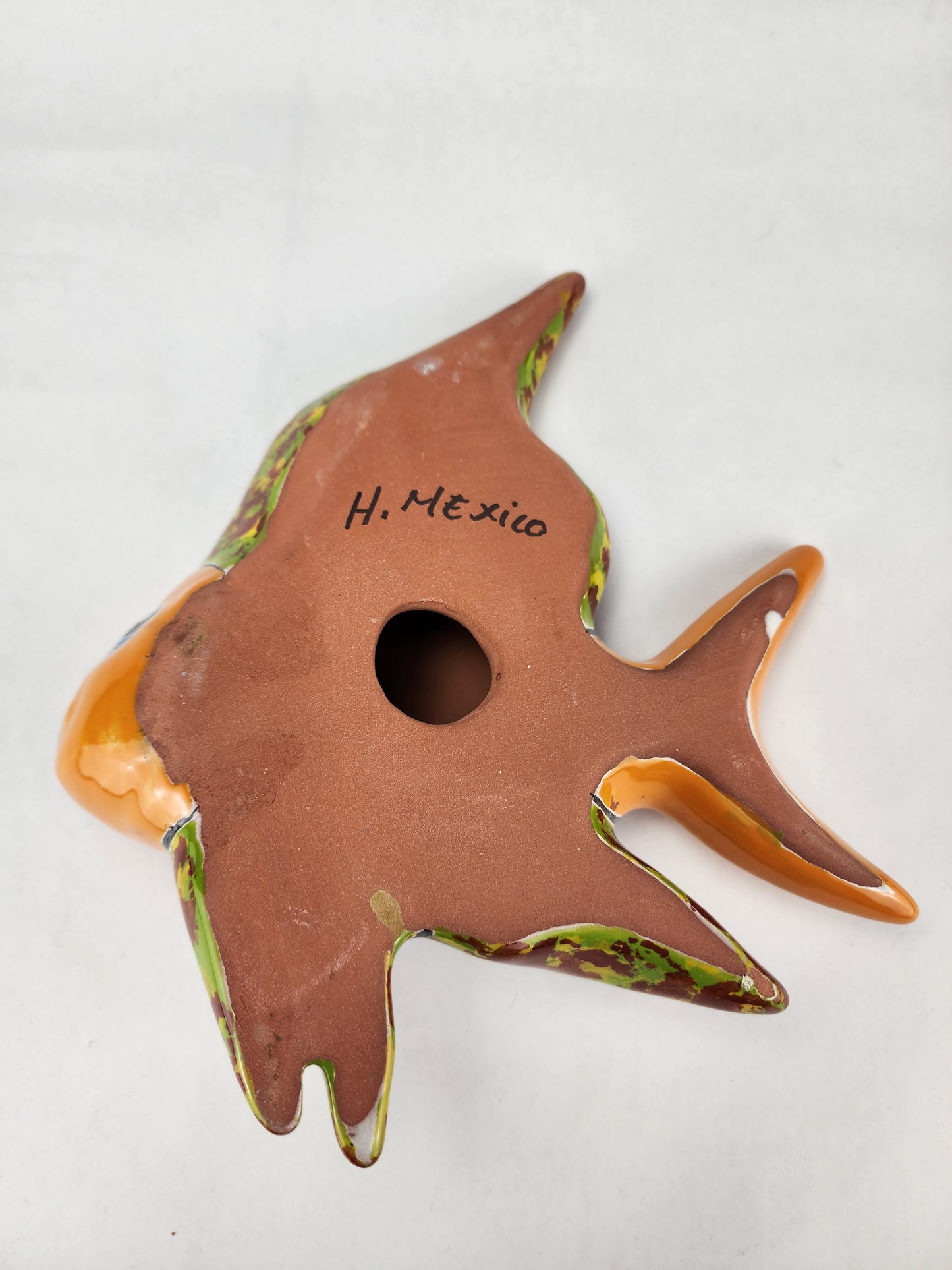 Vibrant Ceramic Fish Sculpture - Hand-Painted Mexican Art