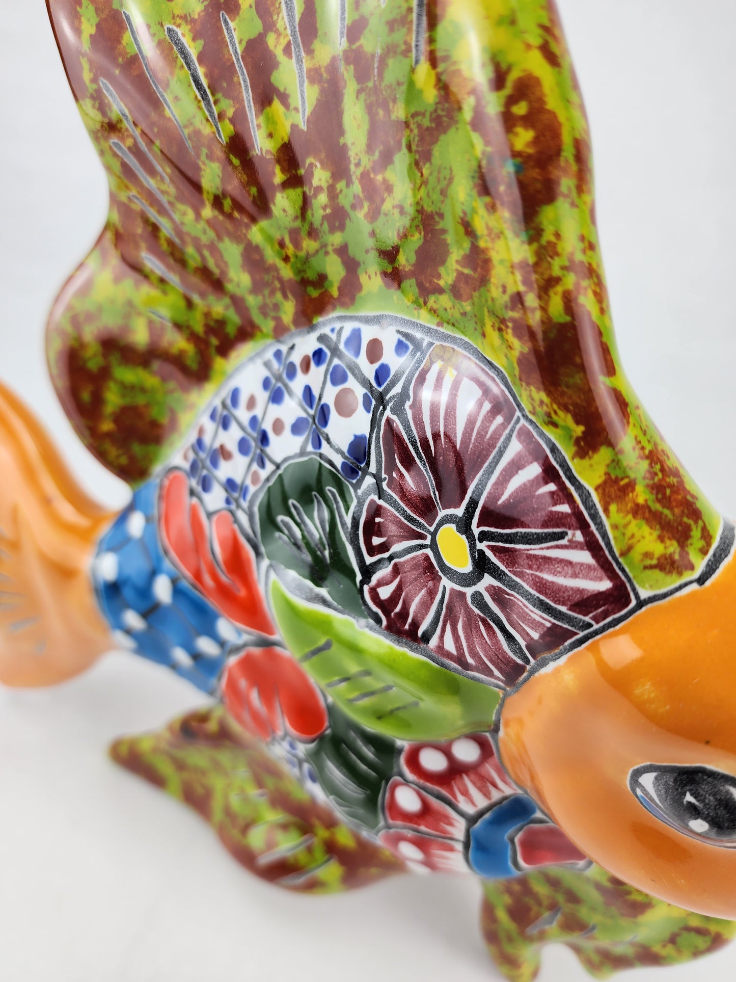 Artisan Hand-Painted Fish - Mexican Ceramic Folk Art Sculpture