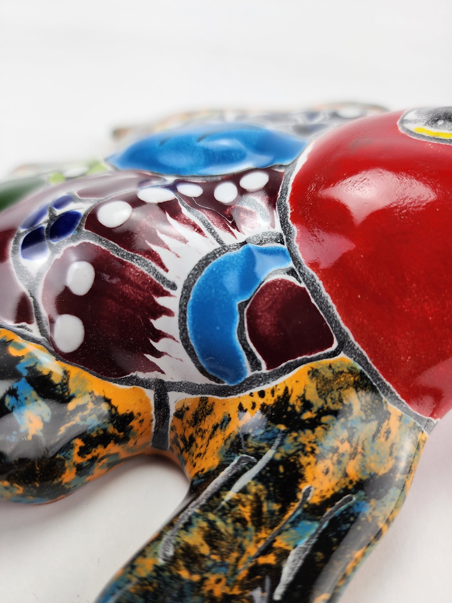 Vibrant Hand-Painted Fish Sculpture - Mexican Ceramic Art