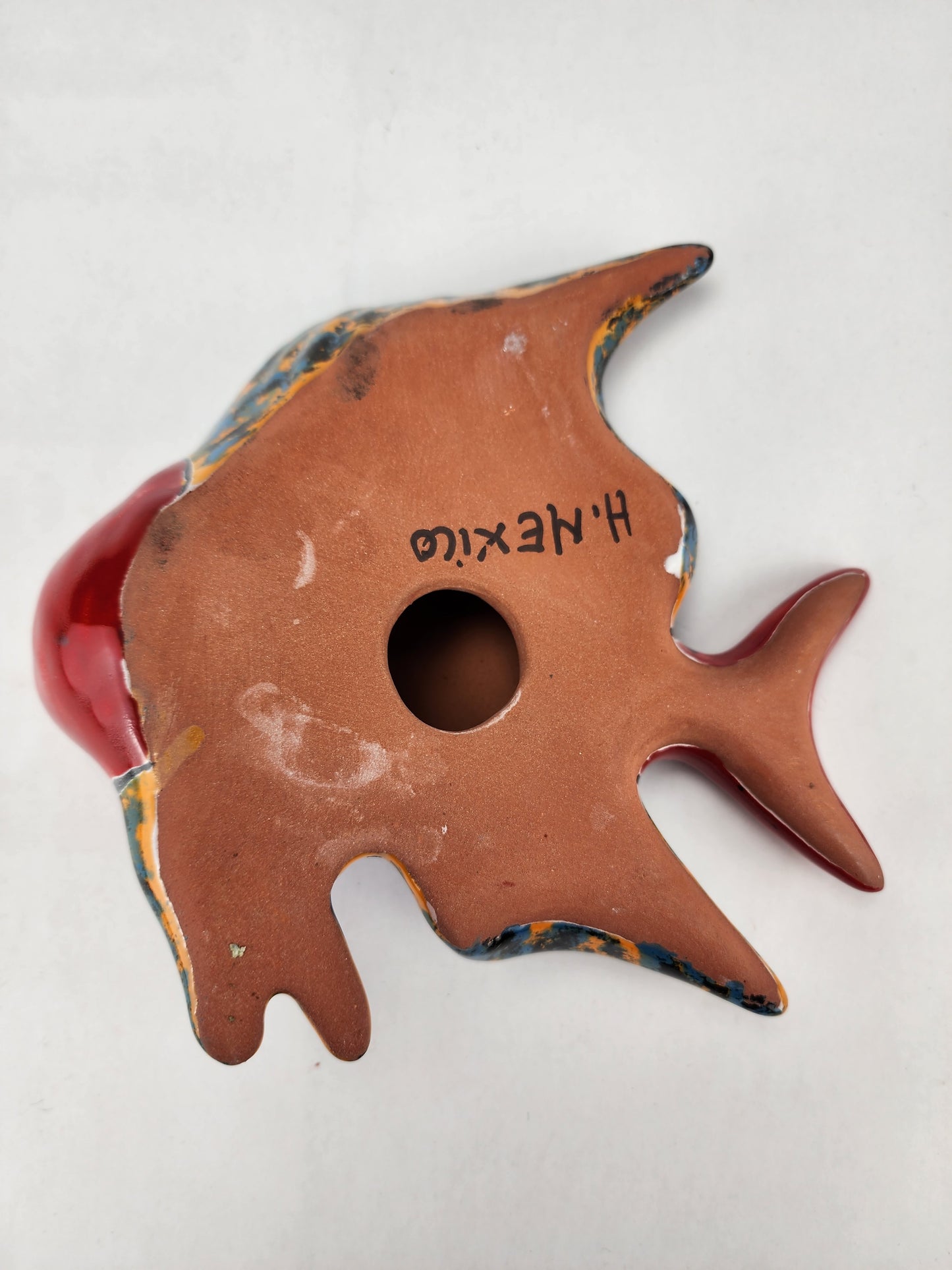 Vibrant Hand-Painted Fish Sculpture - Mexican Ceramic Art