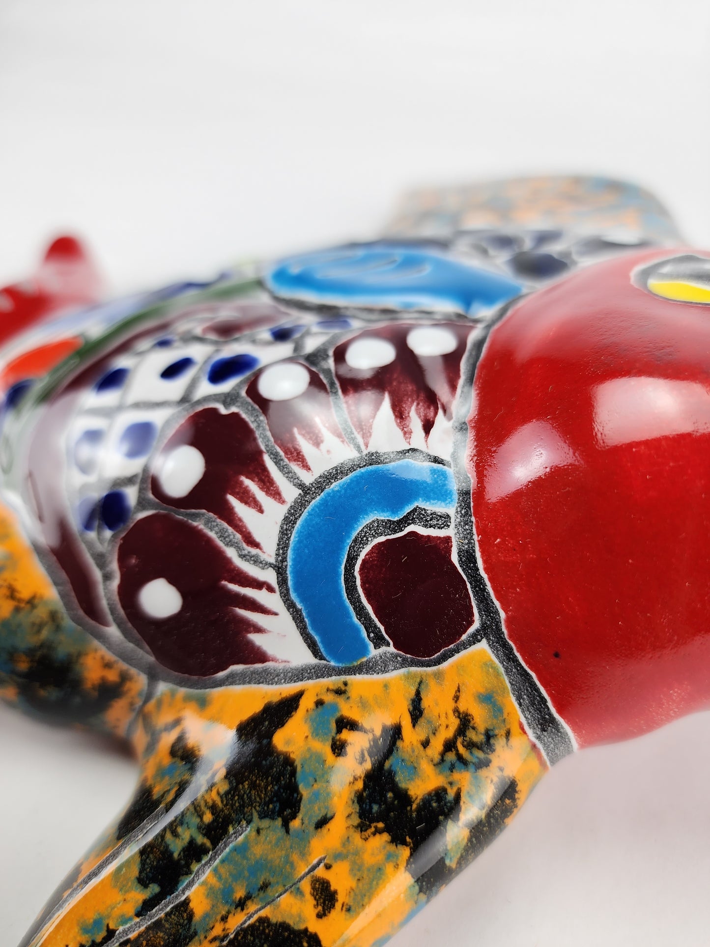 Hand-Painted Ceramic Fish - Vibrant Mexican Folk Art Sculpture