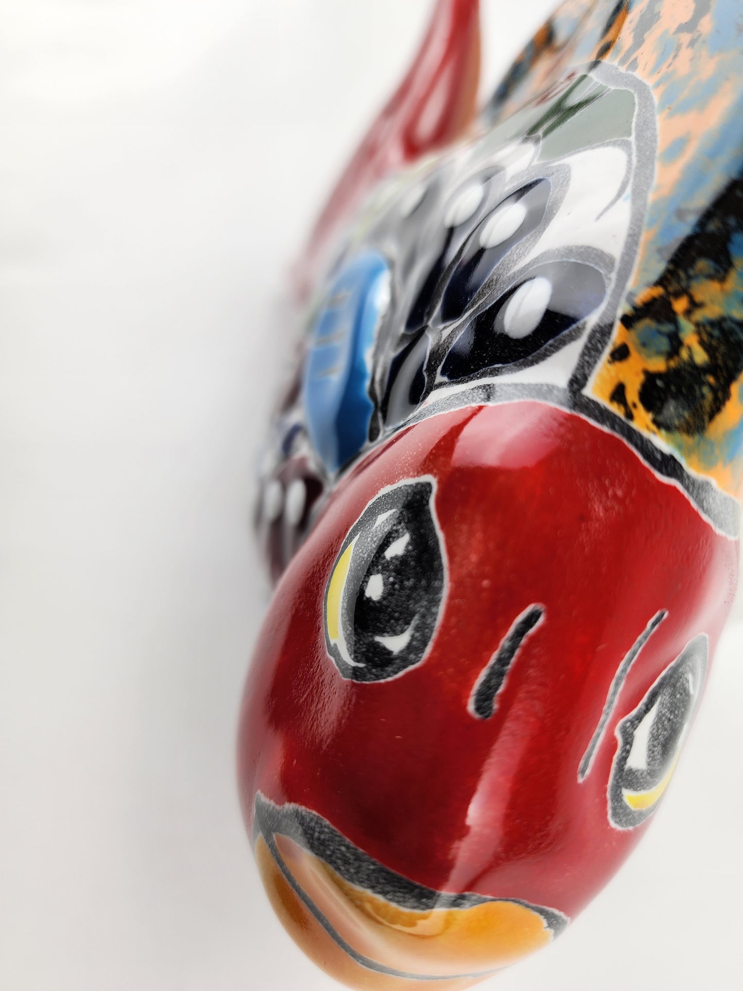 Hand-Painted Ceramic Fish - Vibrant Mexican Folk Art Sculpture