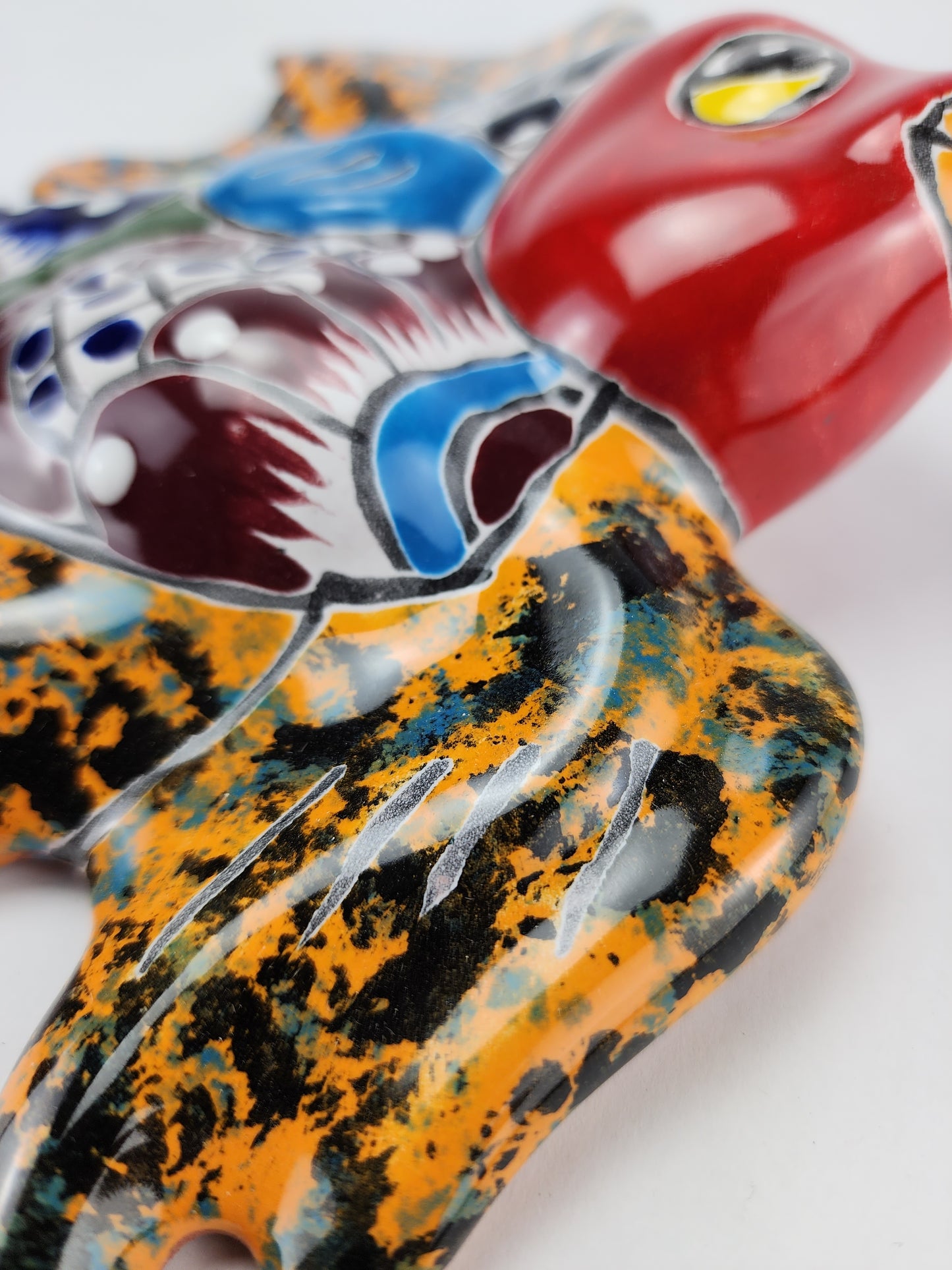 Hand Painted Ceramic Fish Sculpture – Vibrant Unique Home Décor