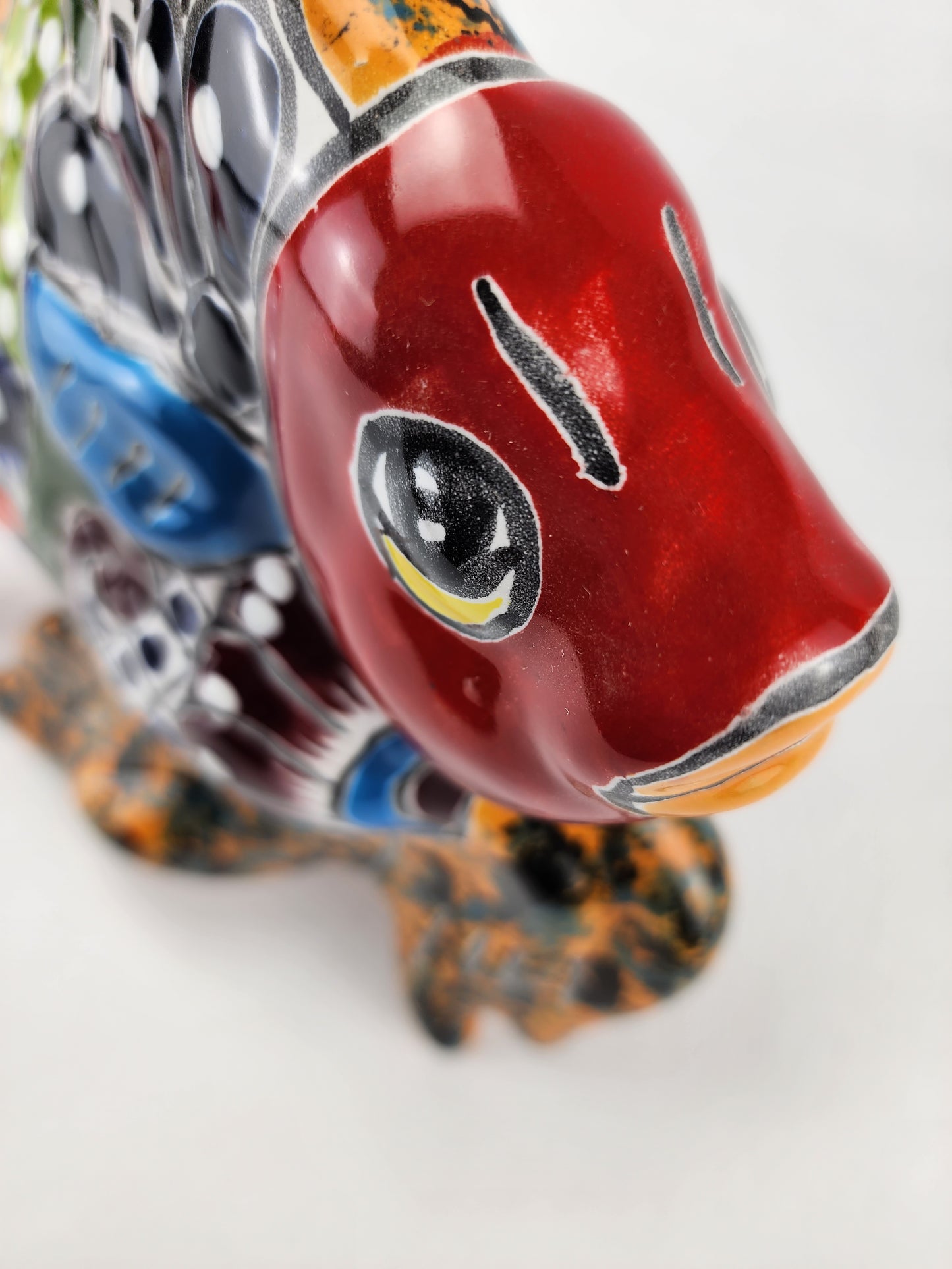 Hand Painted Ceramic Fish Sculpture – Vibrant Unique Home Décor