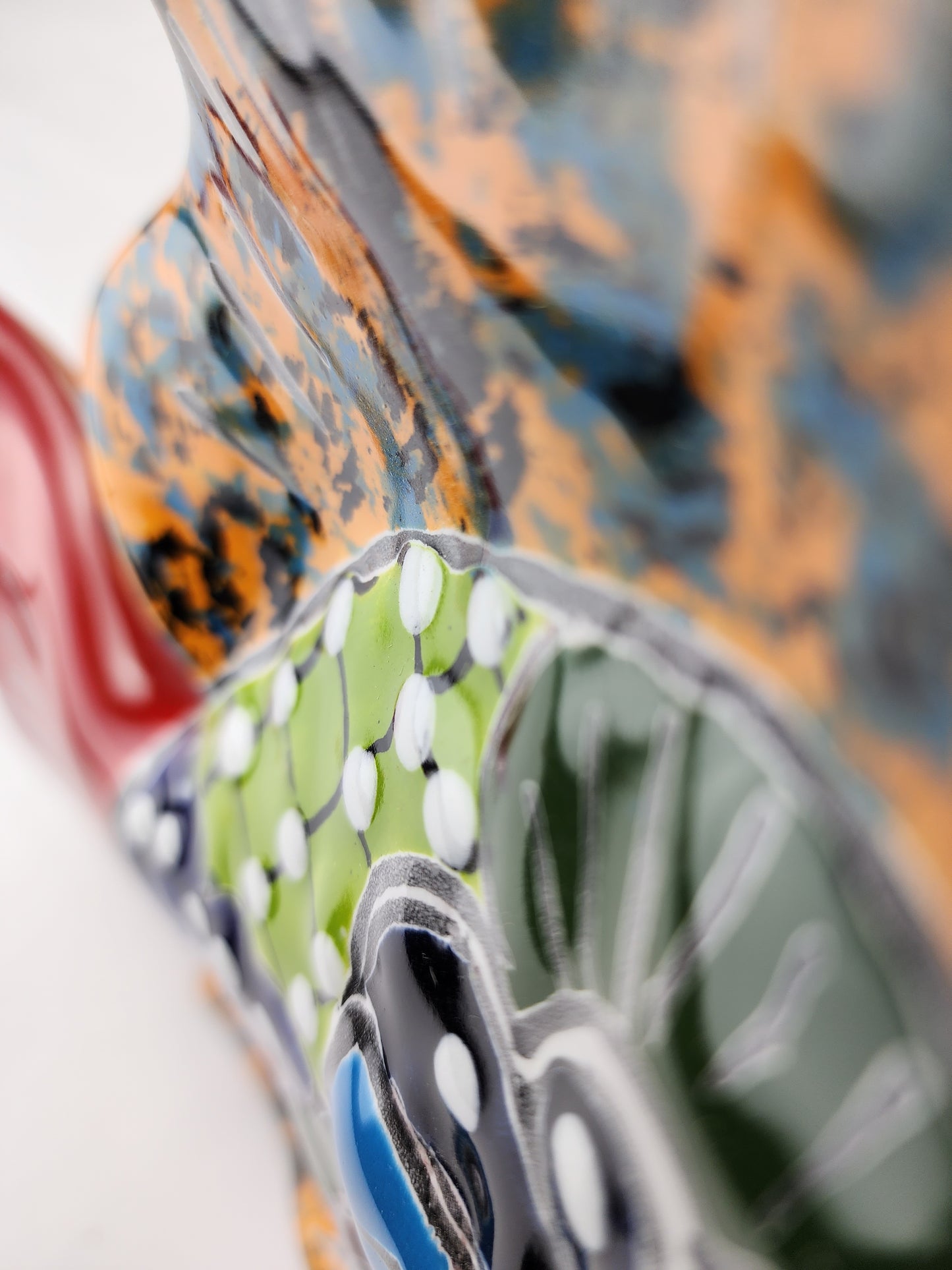 Hand Painted Ceramic Fish Sculpture – Vibrant Unique Home Décor