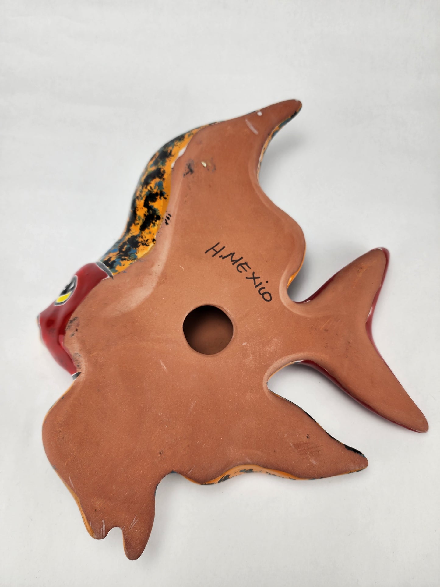 Hand Painted Ceramic Fish Sculpture – Vibrant Unique Home Décor
