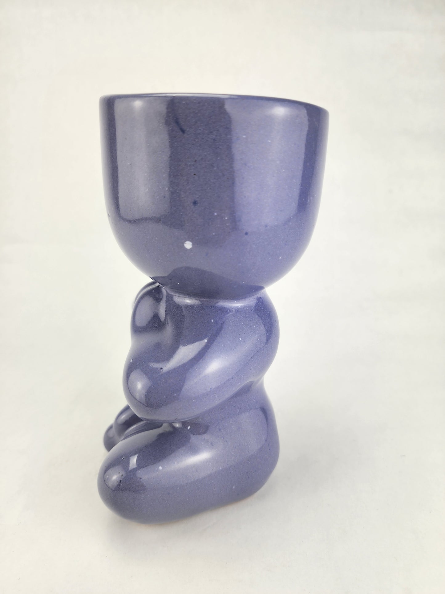 Vintage Yoga Figurine Ceramic – Handcrafted Flower Pot & Candle Holder