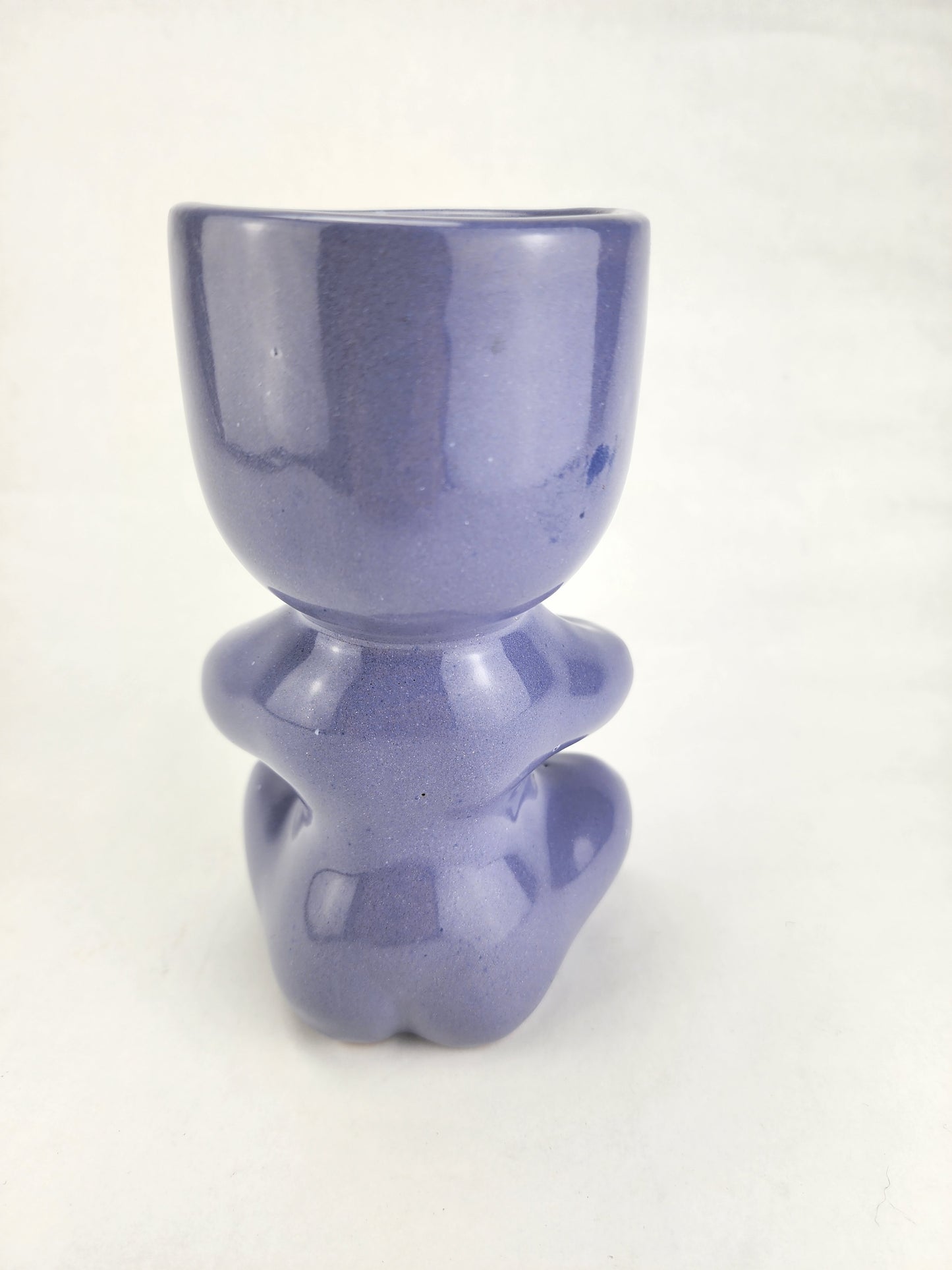 Vintage Yoga Figurine Ceramic – Handcrafted Flower Pot & Candle Holder