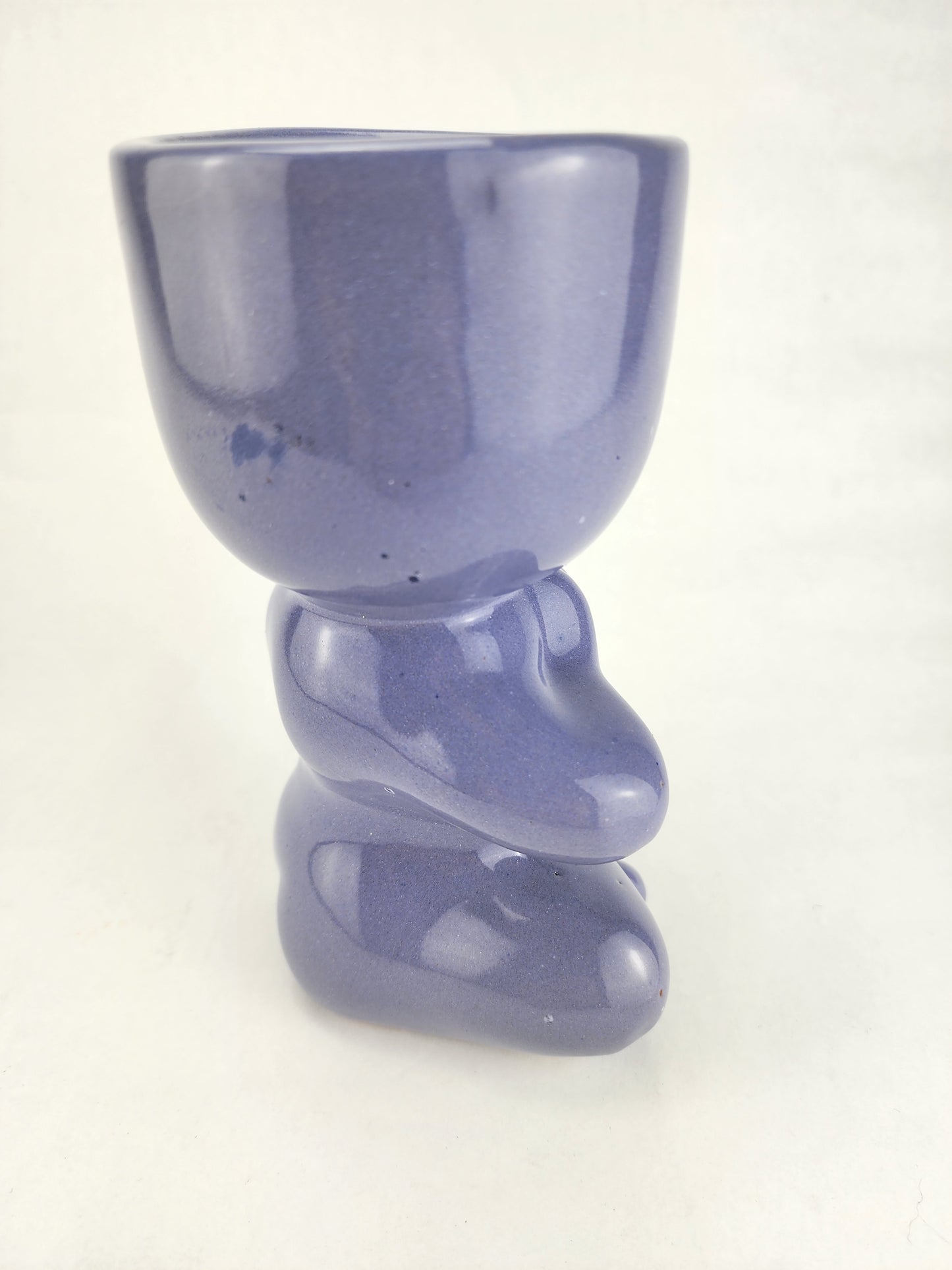 Vintage Yoga Figurine Ceramic – Handcrafted Flower Pot & Candle Holder