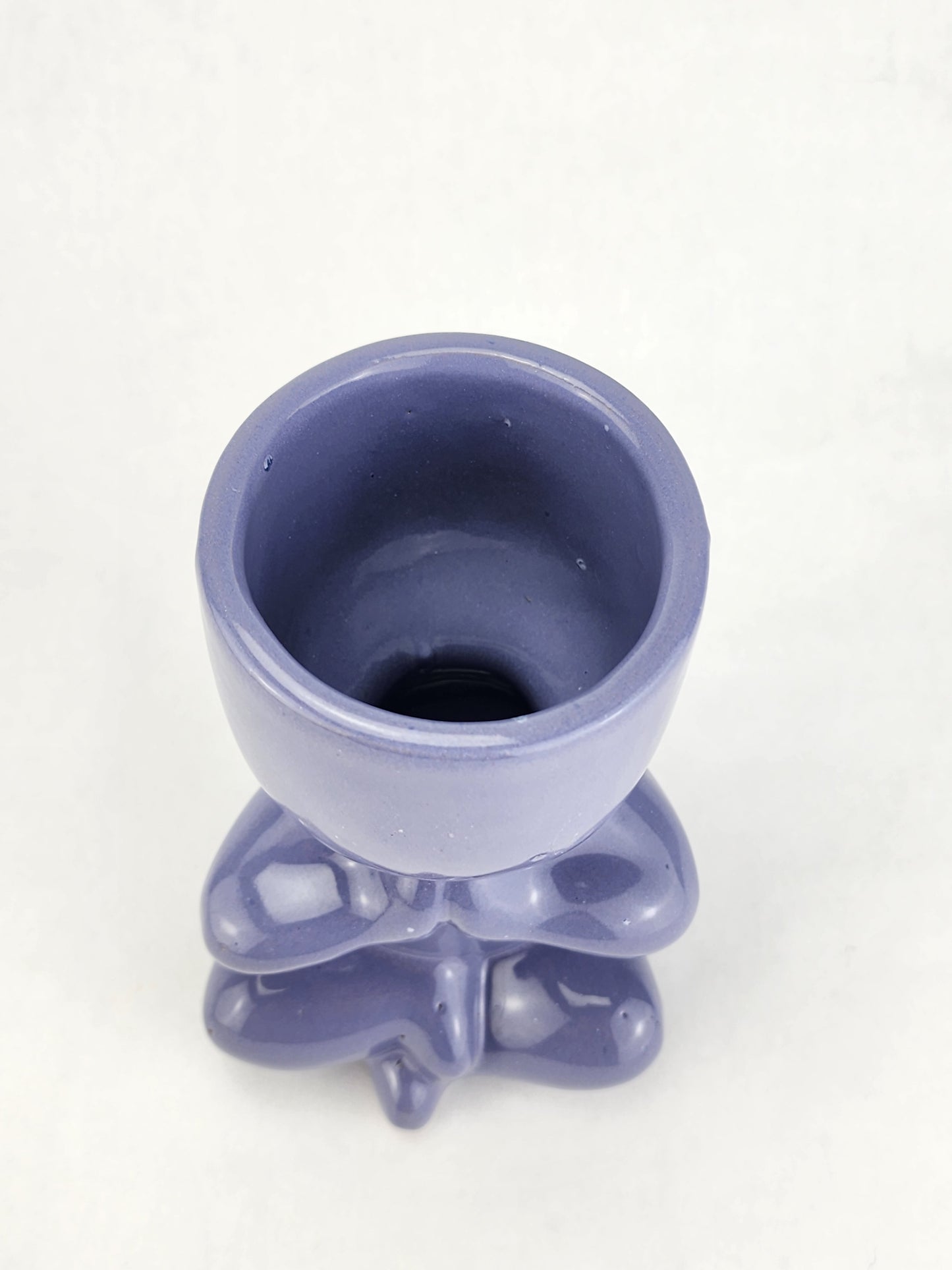Vintage Yoga Figurine Ceramic – Handcrafted Flower Pot & Candle Holder