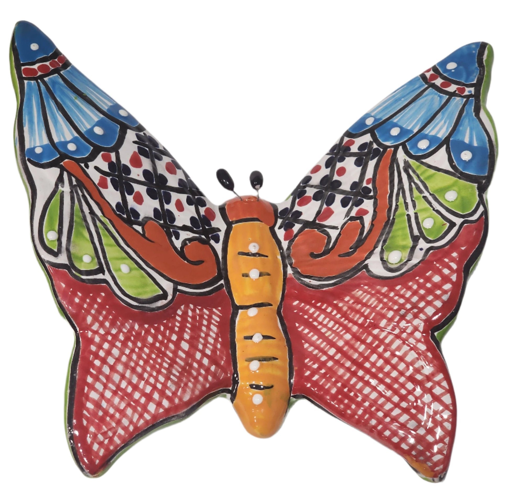 Clay Butterfly Wall Deco Hand Painted