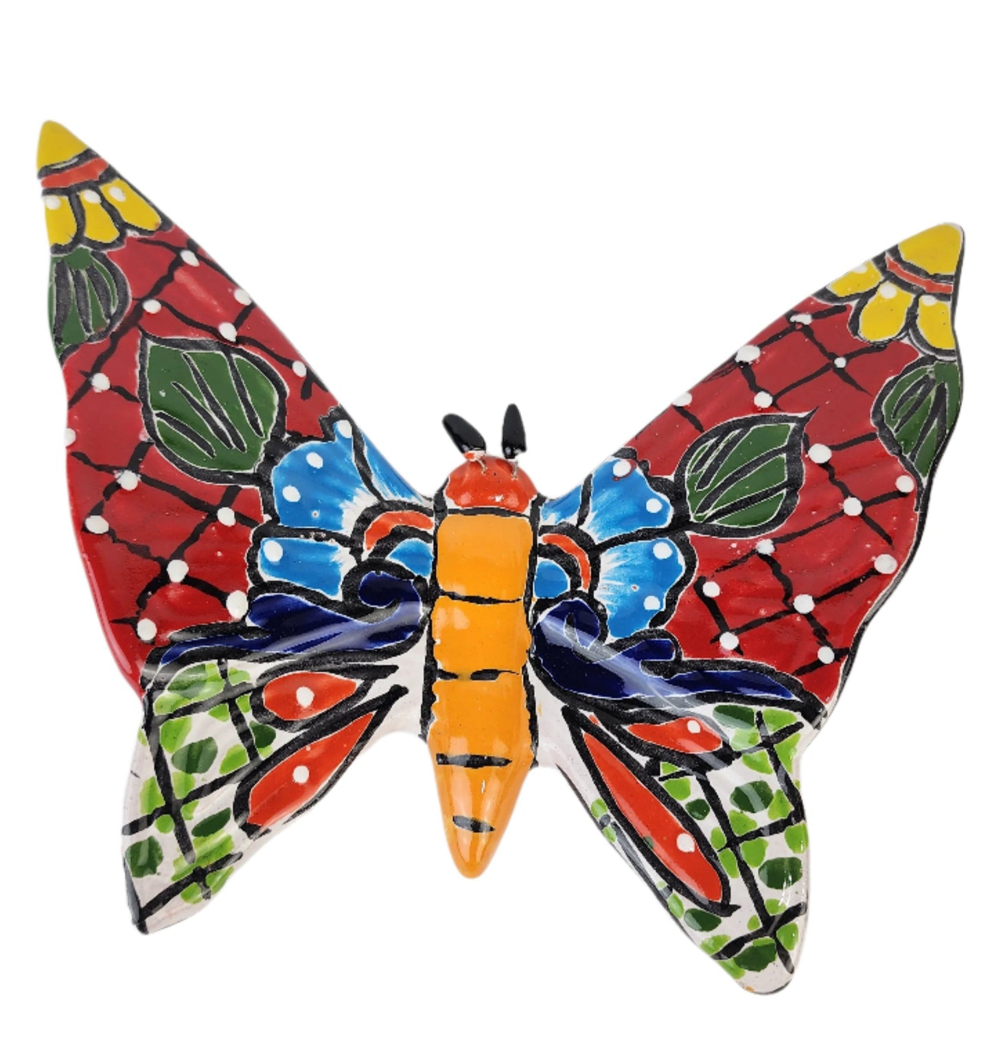 Mexican Butterfly Figurine - Handcrafted, Vibrant Artistic Masterpiece