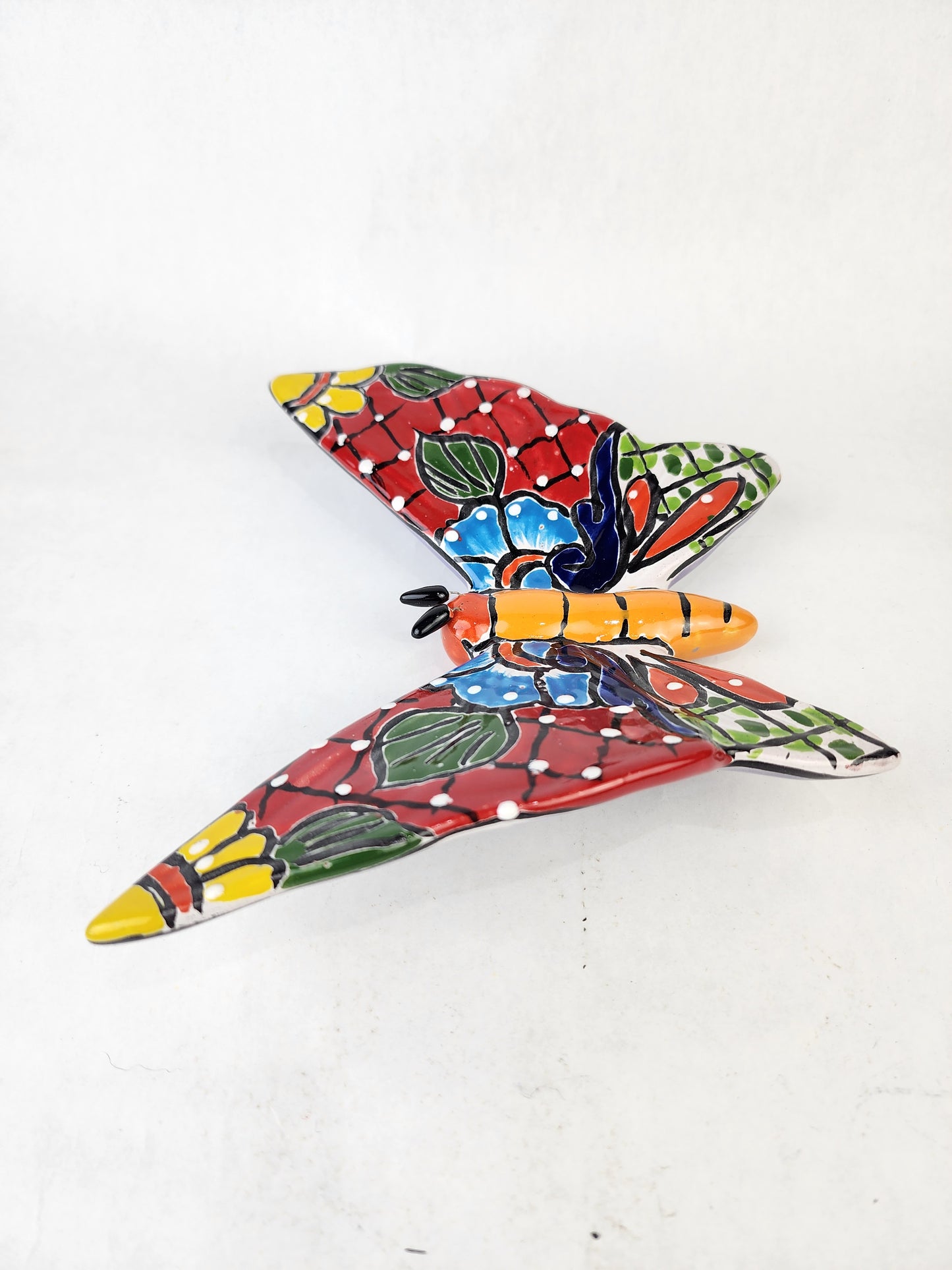 Mexican Butterfly Figurine - Handcrafted, Vibrant Artistic Masterpiece
