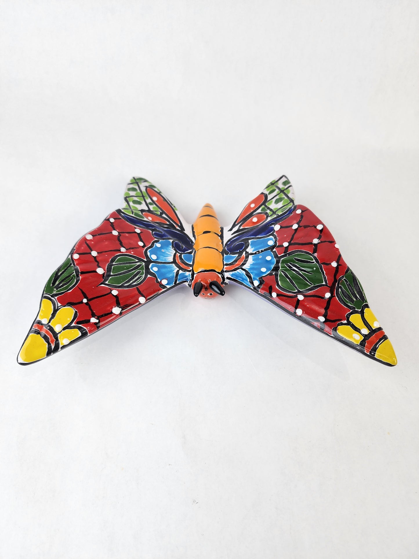 Mexican Butterfly Figurine - Handcrafted, Vibrant Artistic Masterpiece