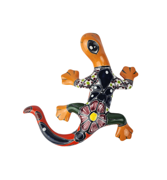 Hand-painted Gecko Mexican Folk Art