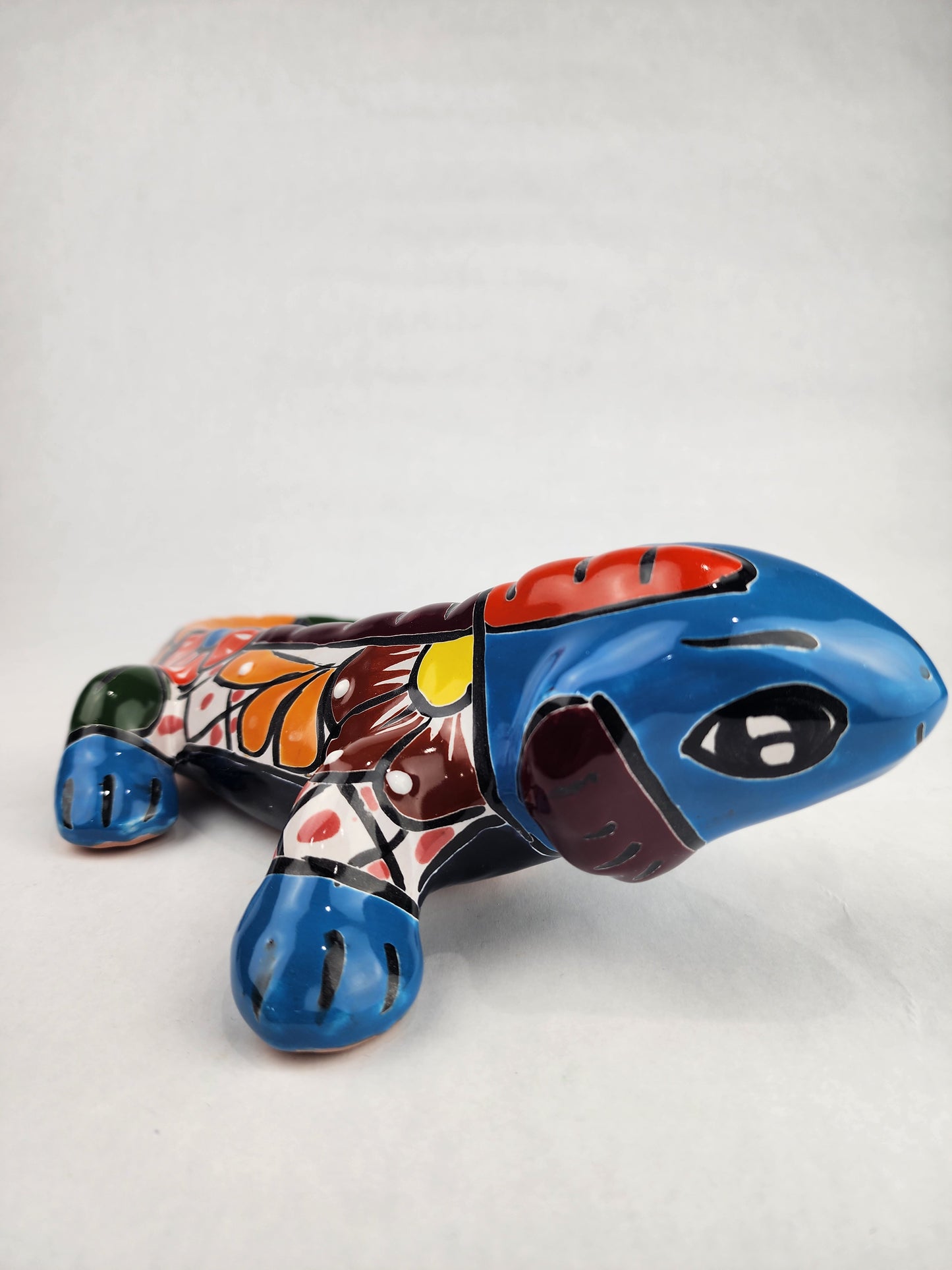 Iguana Figurine Hand Painted