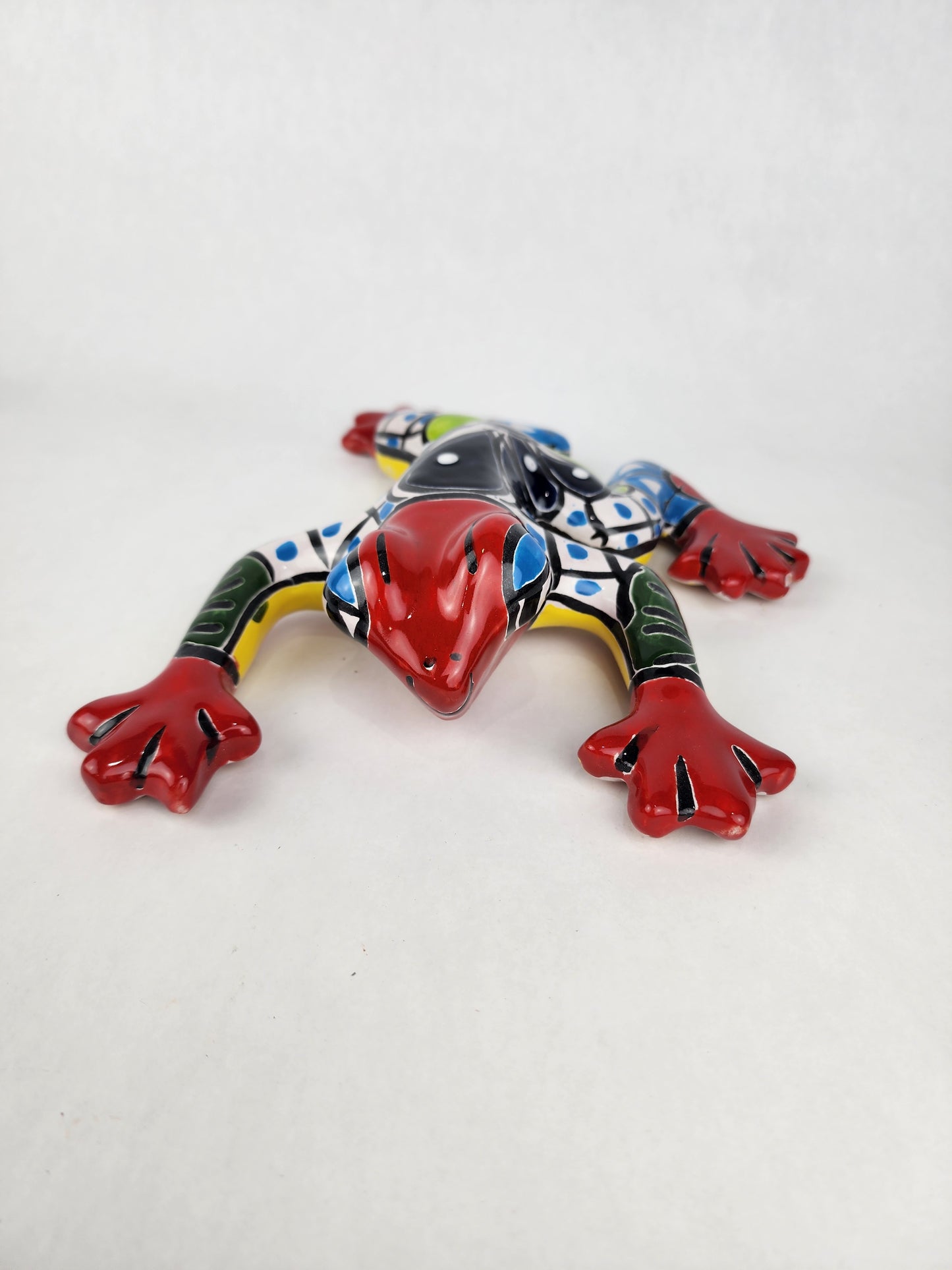 Red Talavera Frog – Hand-Painted Mexican Folk Art Figurine