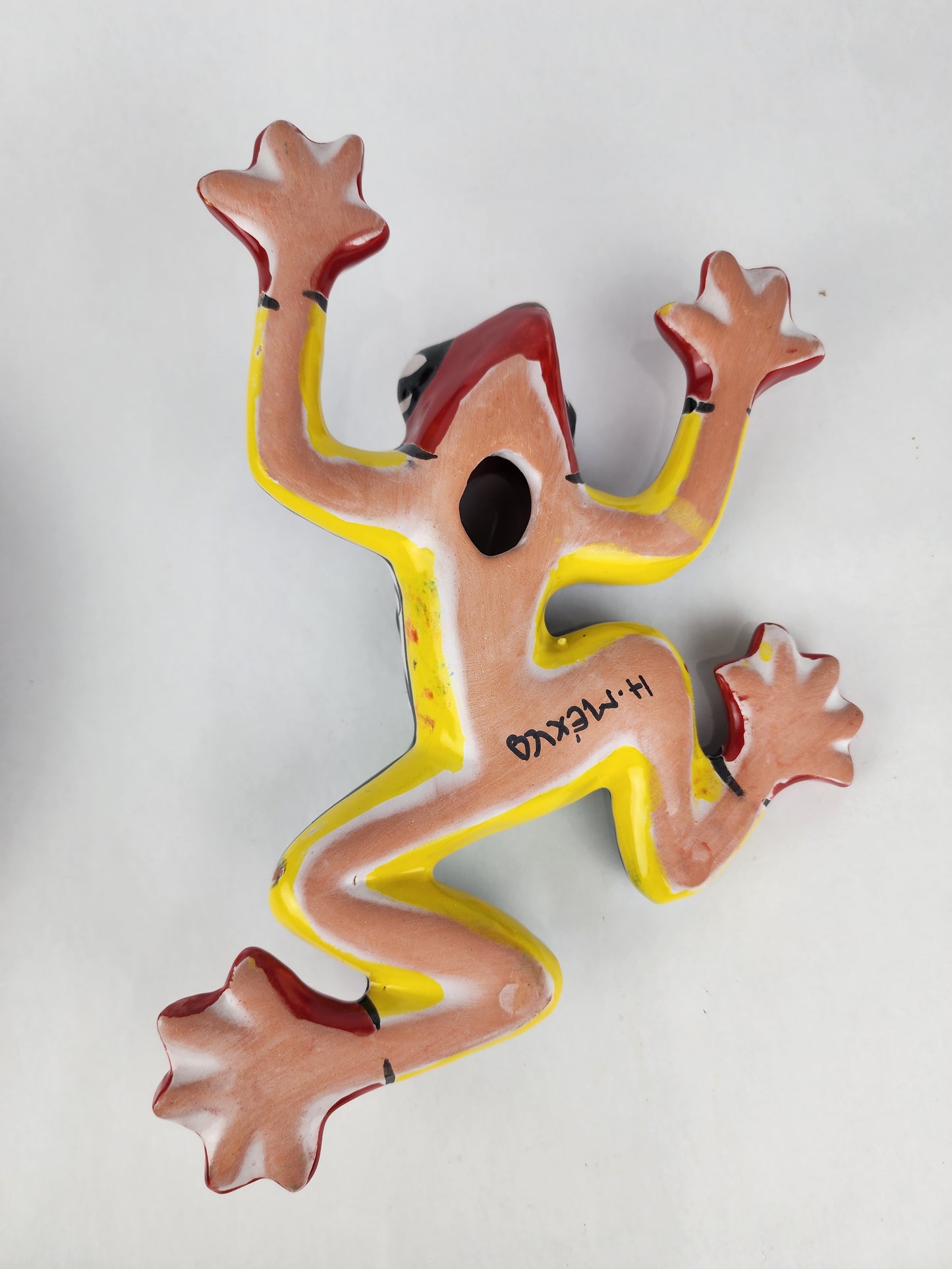 Red Talavera Frog – Hand-Painted Mexican Folk Art Figurine