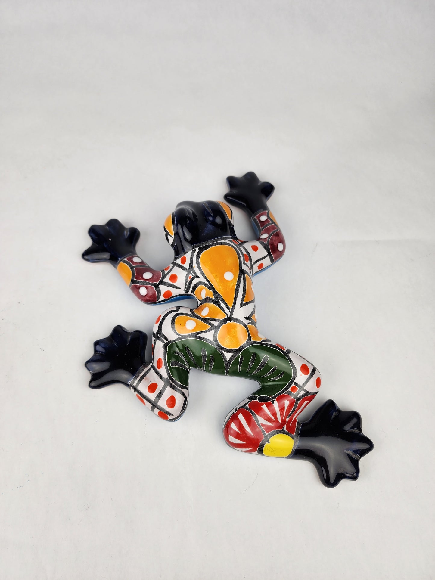 2-Piece Frog & Gecko Garden Decor Set – Mexican Ceramic Folk Art