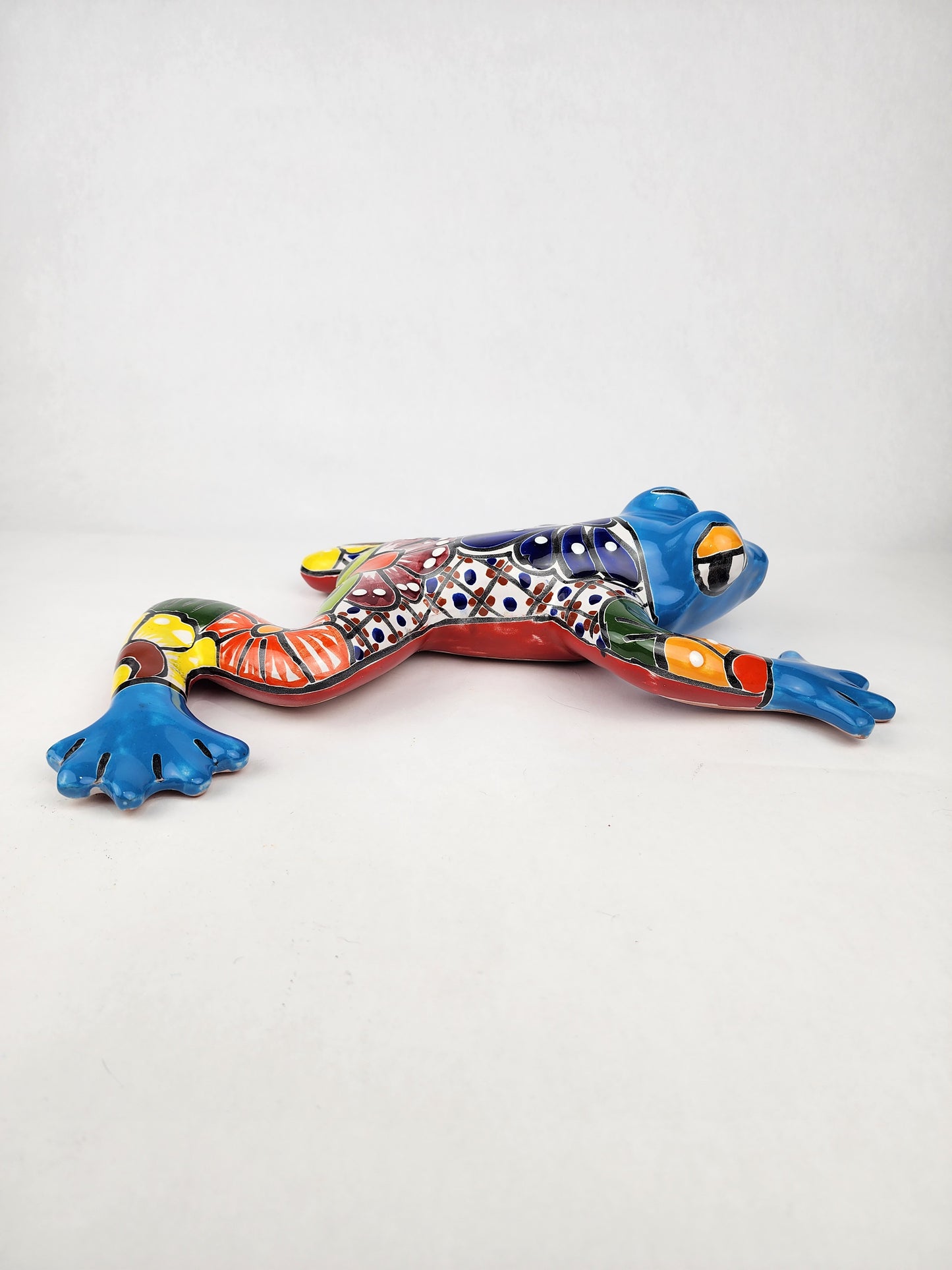 Decorative Talavera Frog Statue – Handmade Mexican Ceramic Art for Any Space