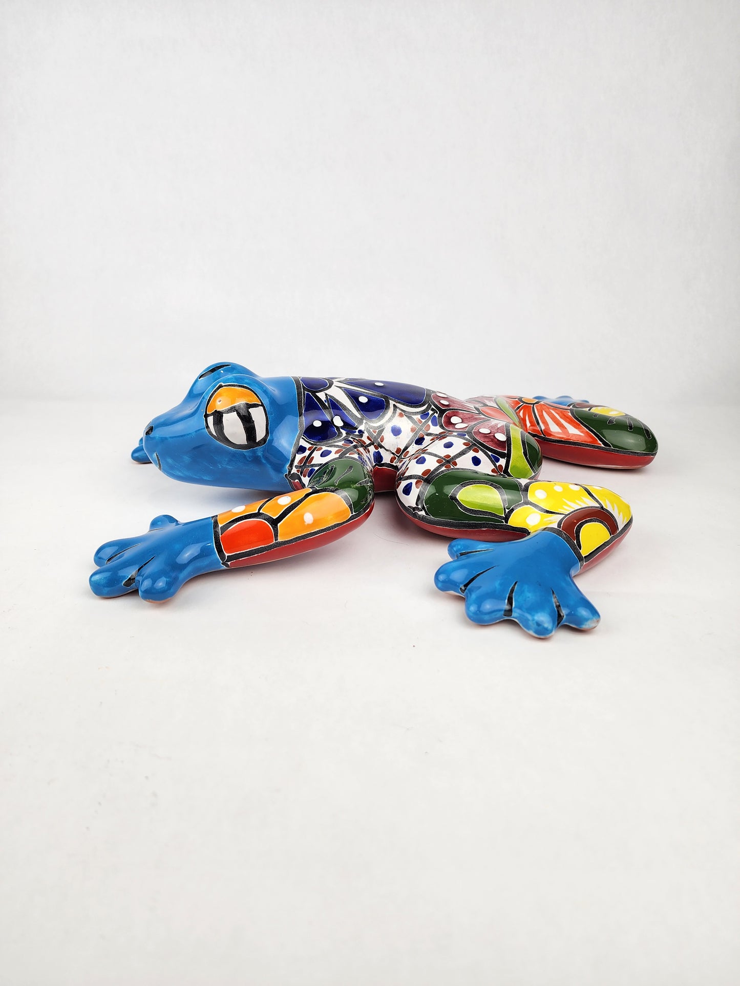 Decorative Talavera Frog Statue – Handmade Mexican Ceramic Art for Any Space