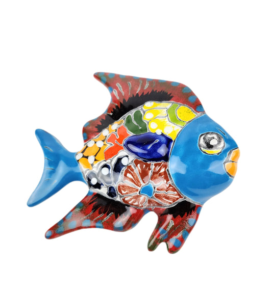 Mexican Folk Art Hand Painted Fish - Casa Villa Arte