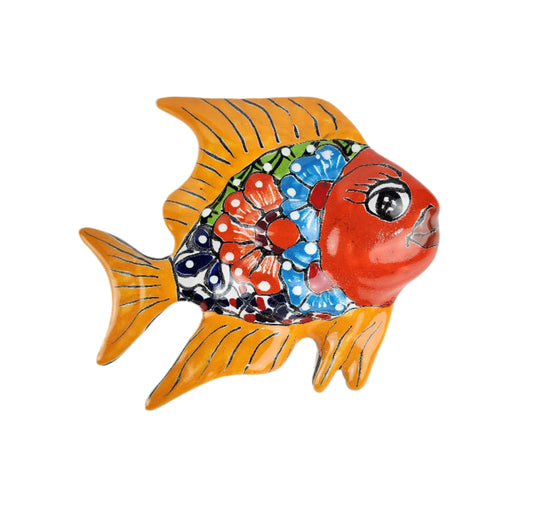 Colorful fish-shaped ceramic wall art - Casa Villa Arte