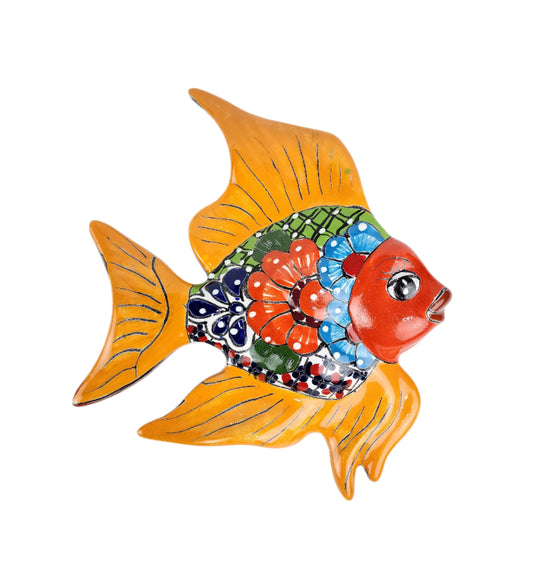 Decorative fish wall art with colorful patterns - Casa Villa Arte