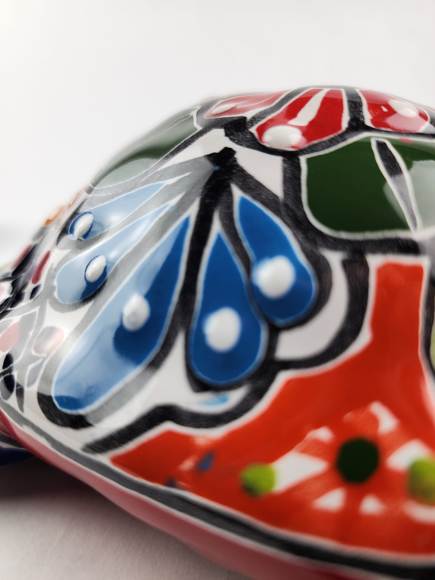 Blue Talavera Ceramic Turtle – Hand-Painted Mexican Folk Art