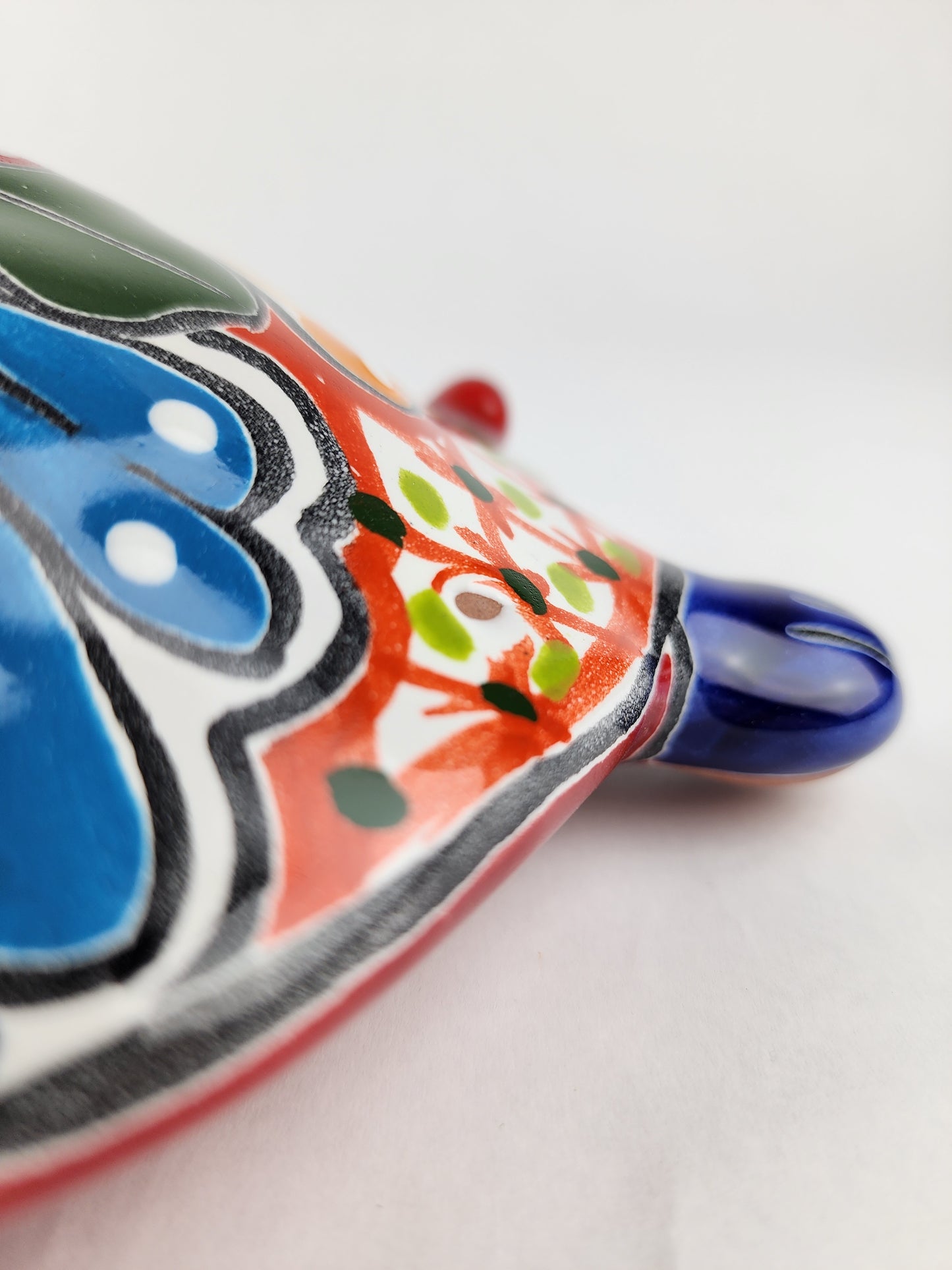 Blue Multicolor Talavera Turtle – Handmade Ceramic Figurine
