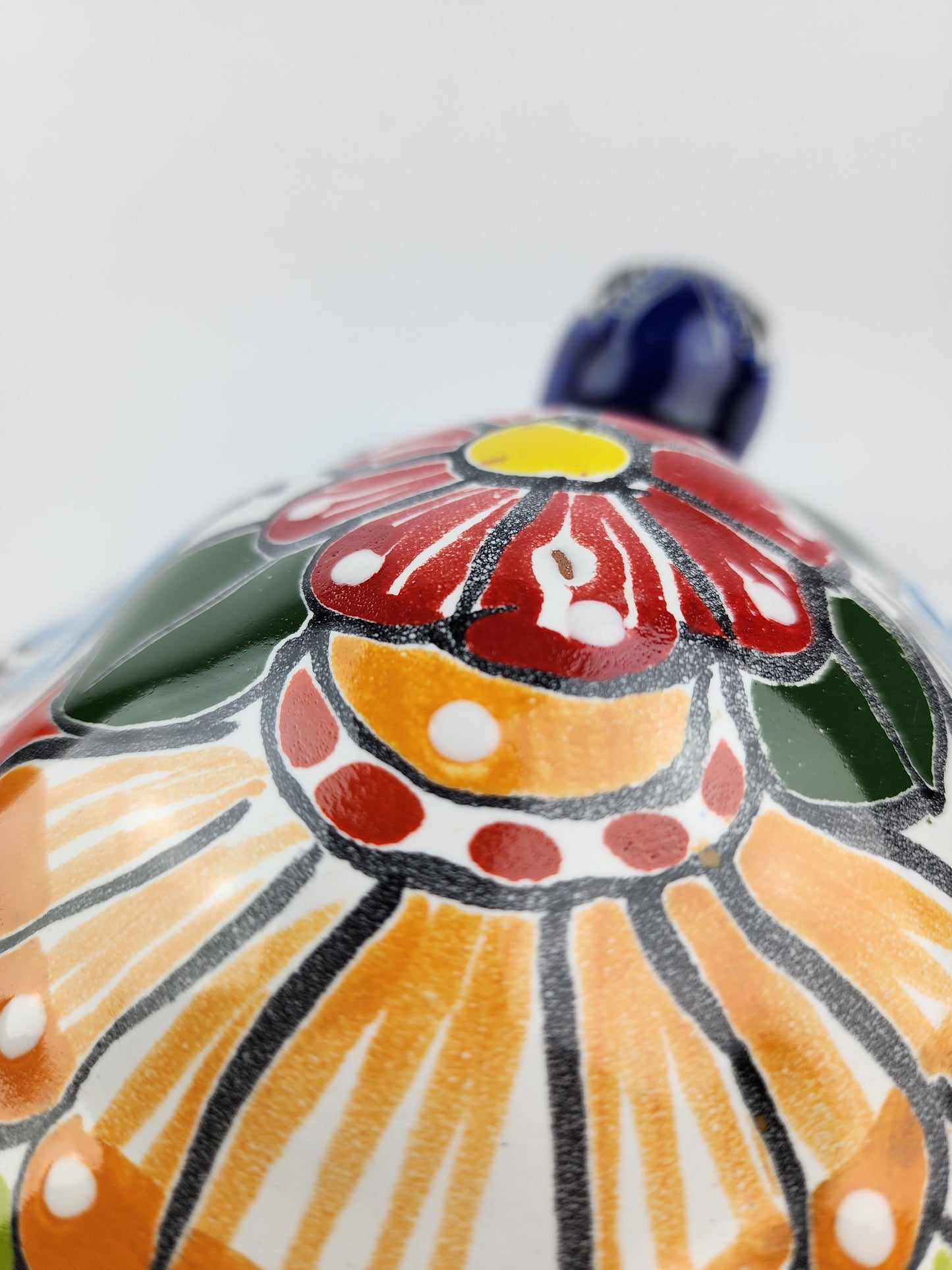 Blue Multicolor Talavera Turtle – Handmade Ceramic Figurine