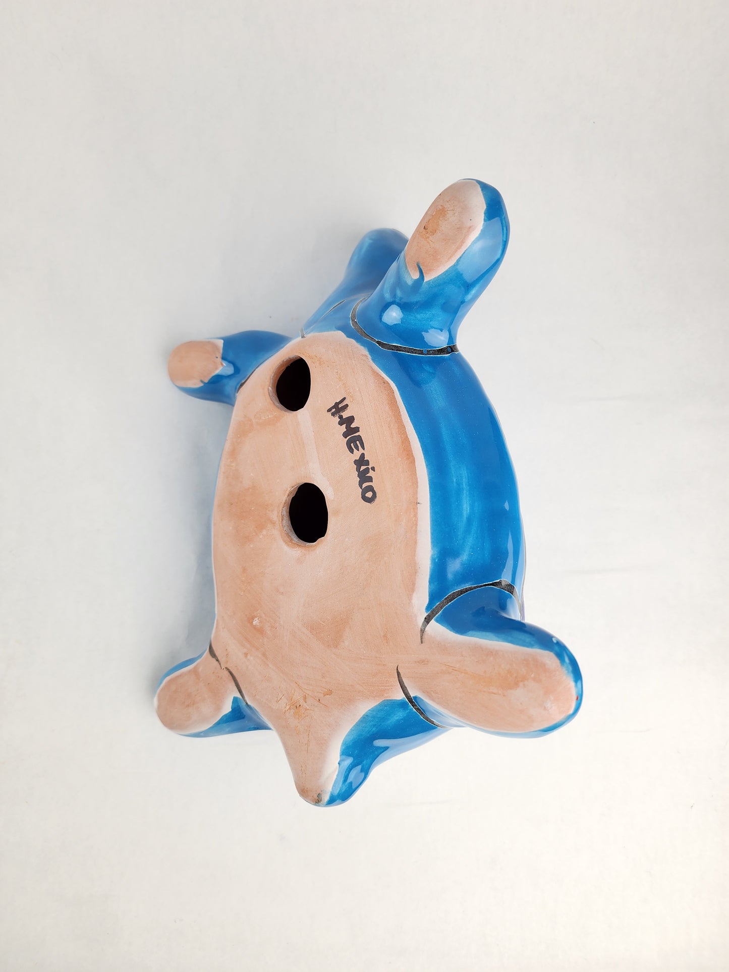 Talavera Turtle in Aqua – Handcrafted Ceramic Coastal Decor