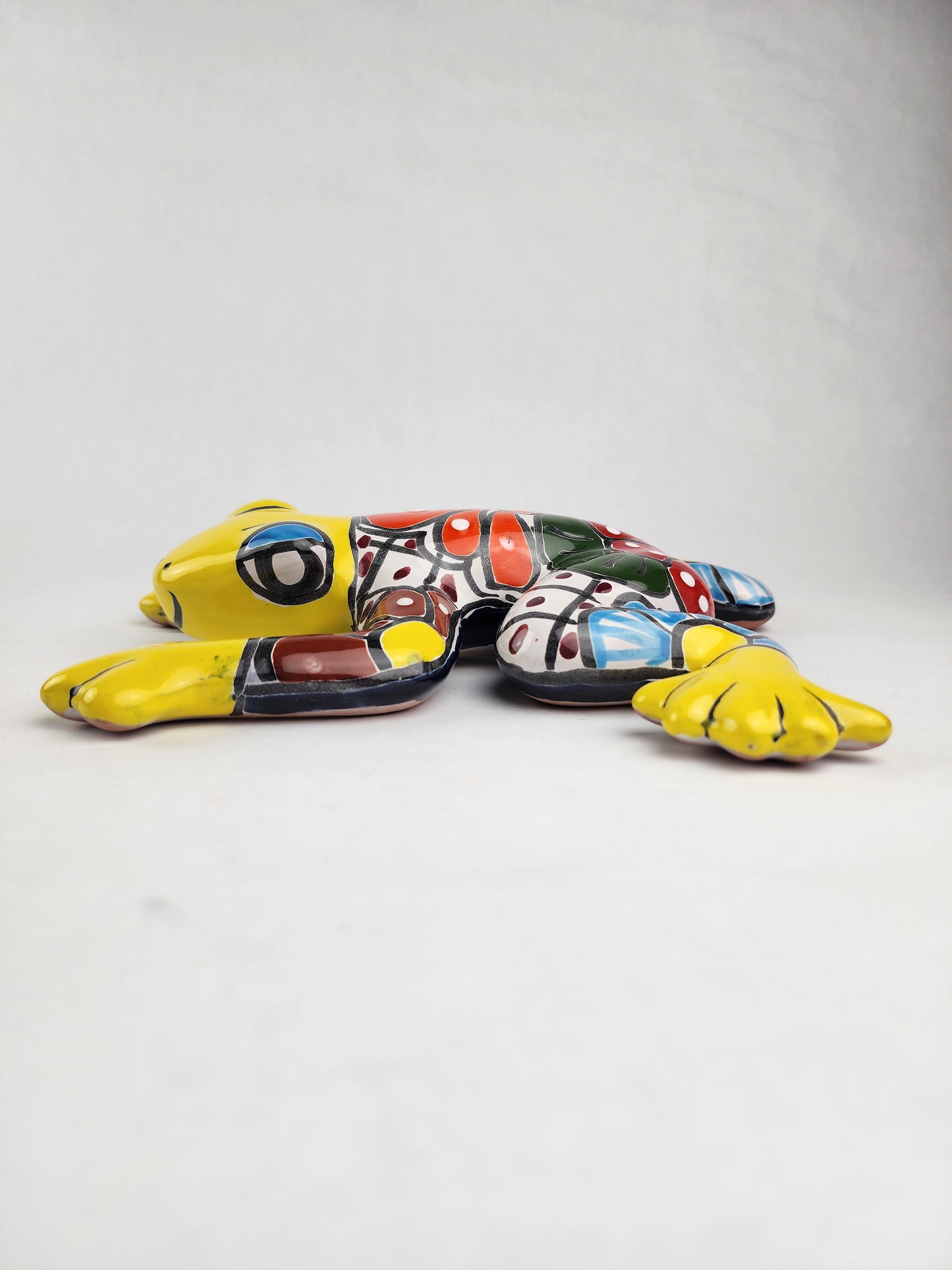 Yellow Talavera Frog – Hand-Painted Mexican Ceramic Art