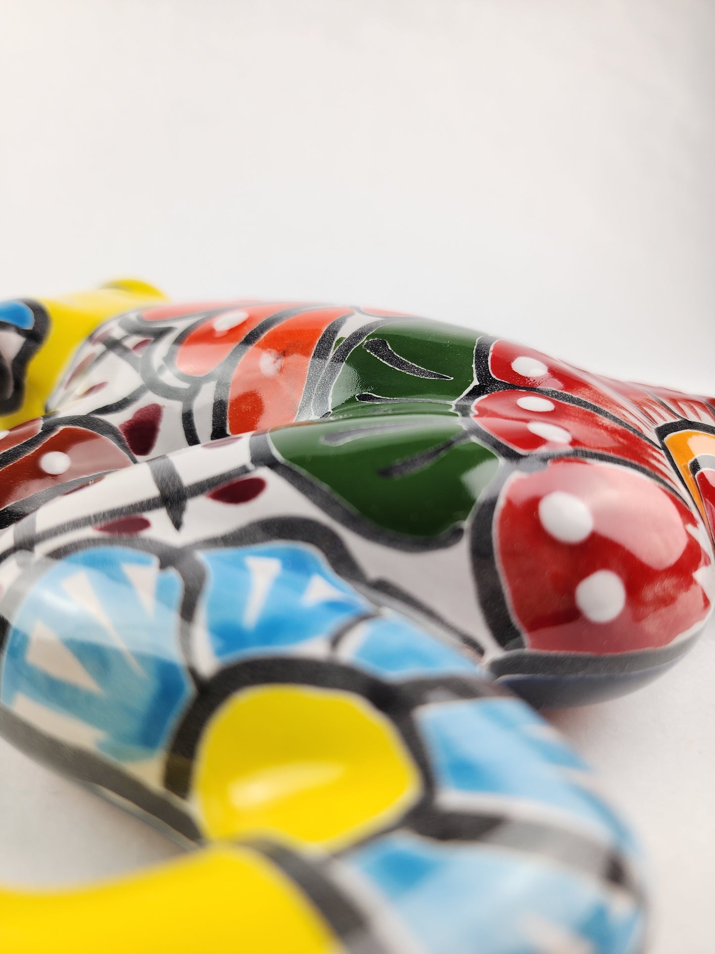 Yellow Talavera Frog – Hand-Painted Mexican Ceramic Art