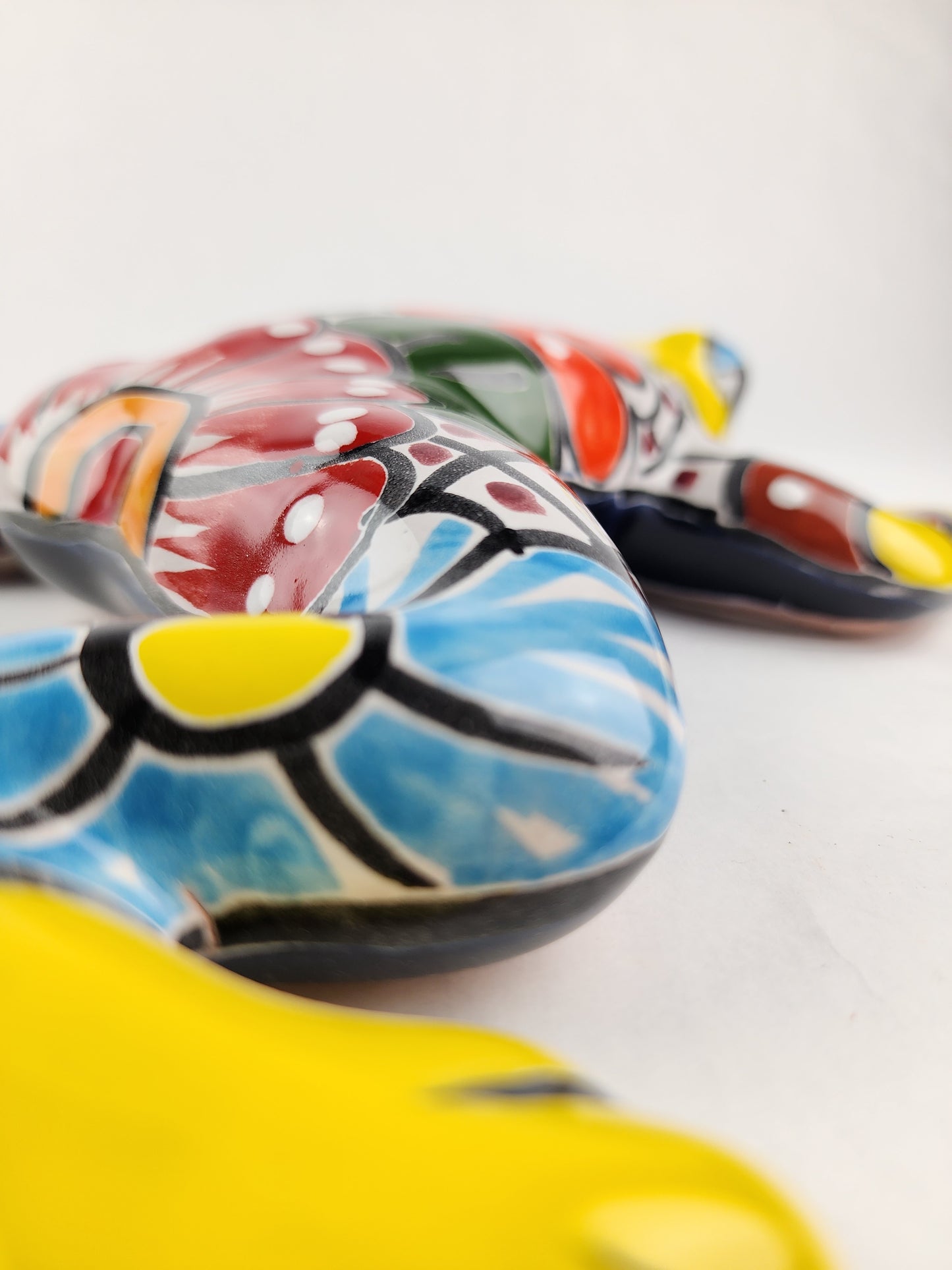 Yellow Talavera Frog – Hand-Painted Mexican Ceramic Art