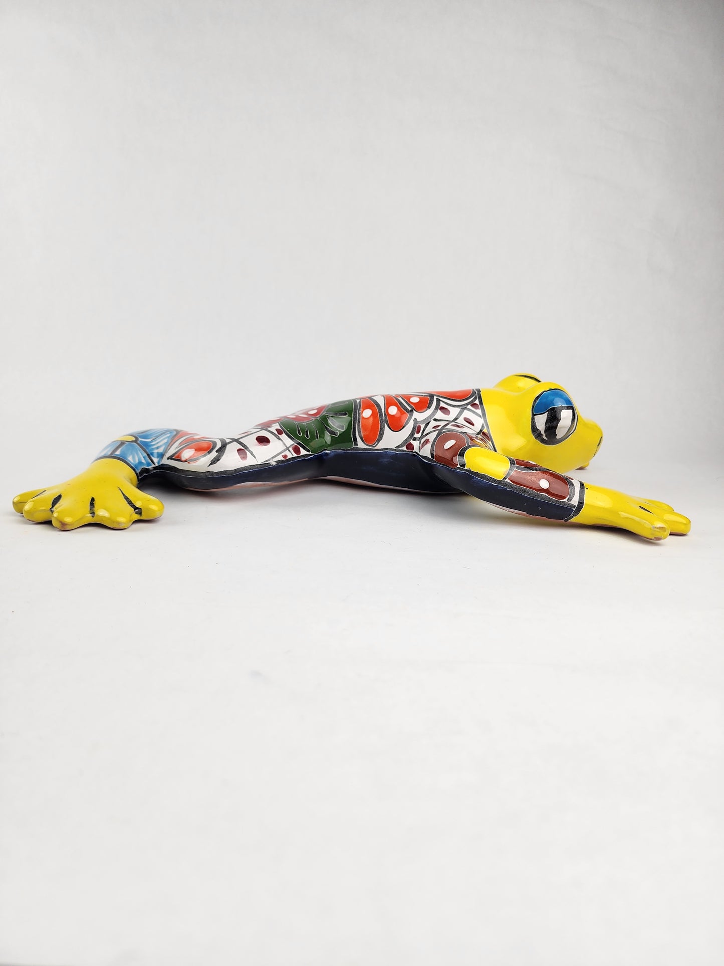 Large Yellow Talavera Frog – Mexican Folk Art Accent