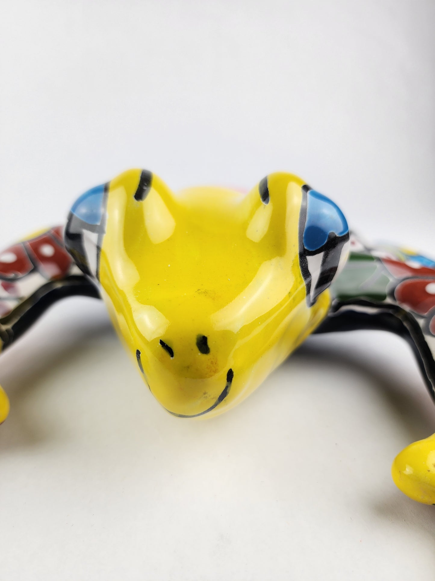 Large Yellow Talavera Frog – Mexican Folk Art Accent