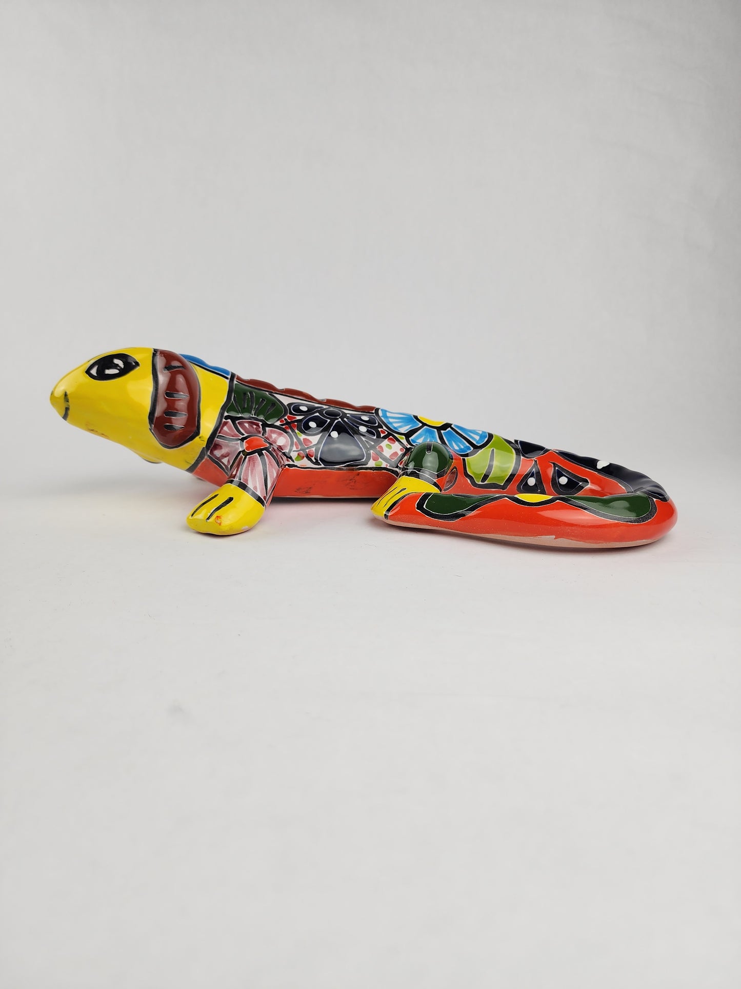 Multicolor Ceramic Iguana – Yellow Talavera Wall Lizard