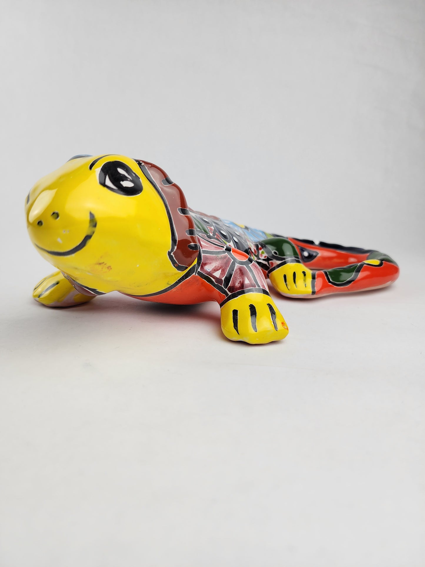 Multicolor Ceramic Iguana – Yellow Talavera Wall Lizard