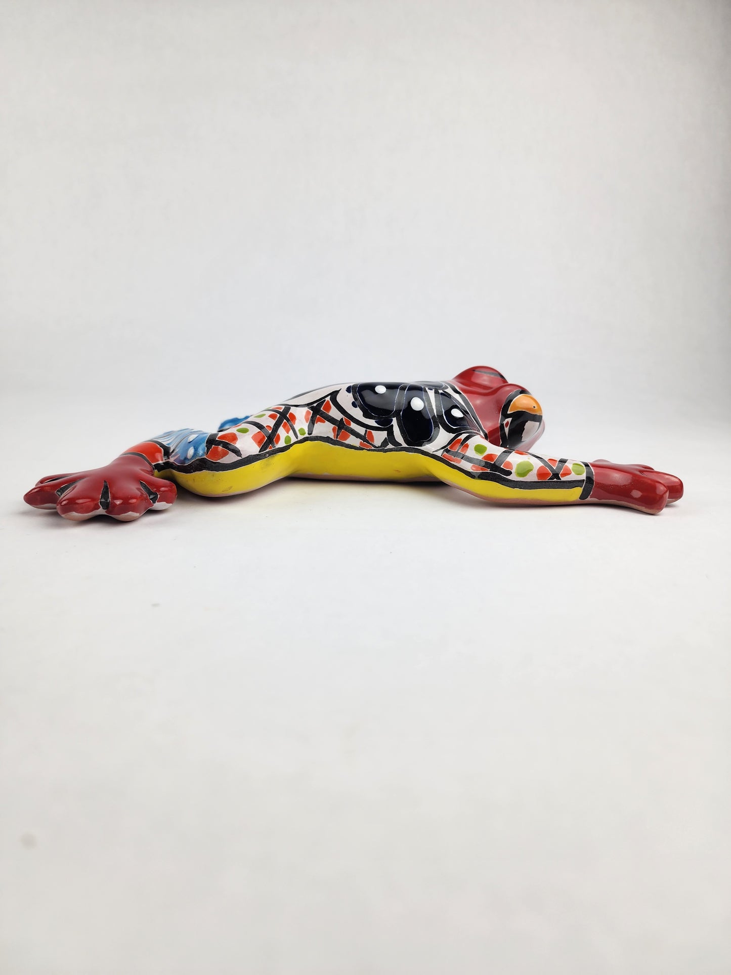 Red Talavera Frog Figurine – Hand-Painted Mexican Ceramic Gift