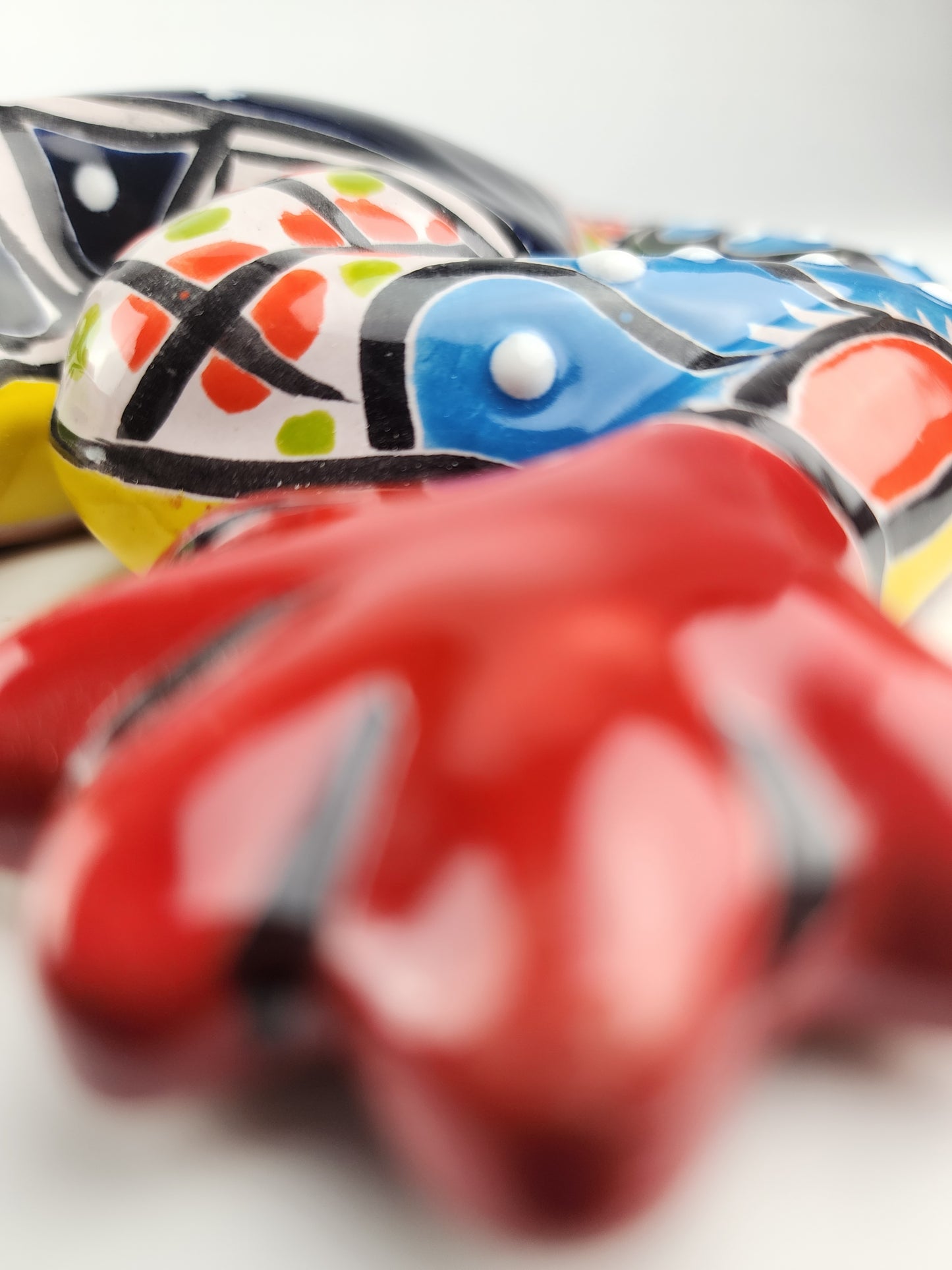 Red Talavera Frog Figurine – Hand-Painted Mexican Ceramic Gift